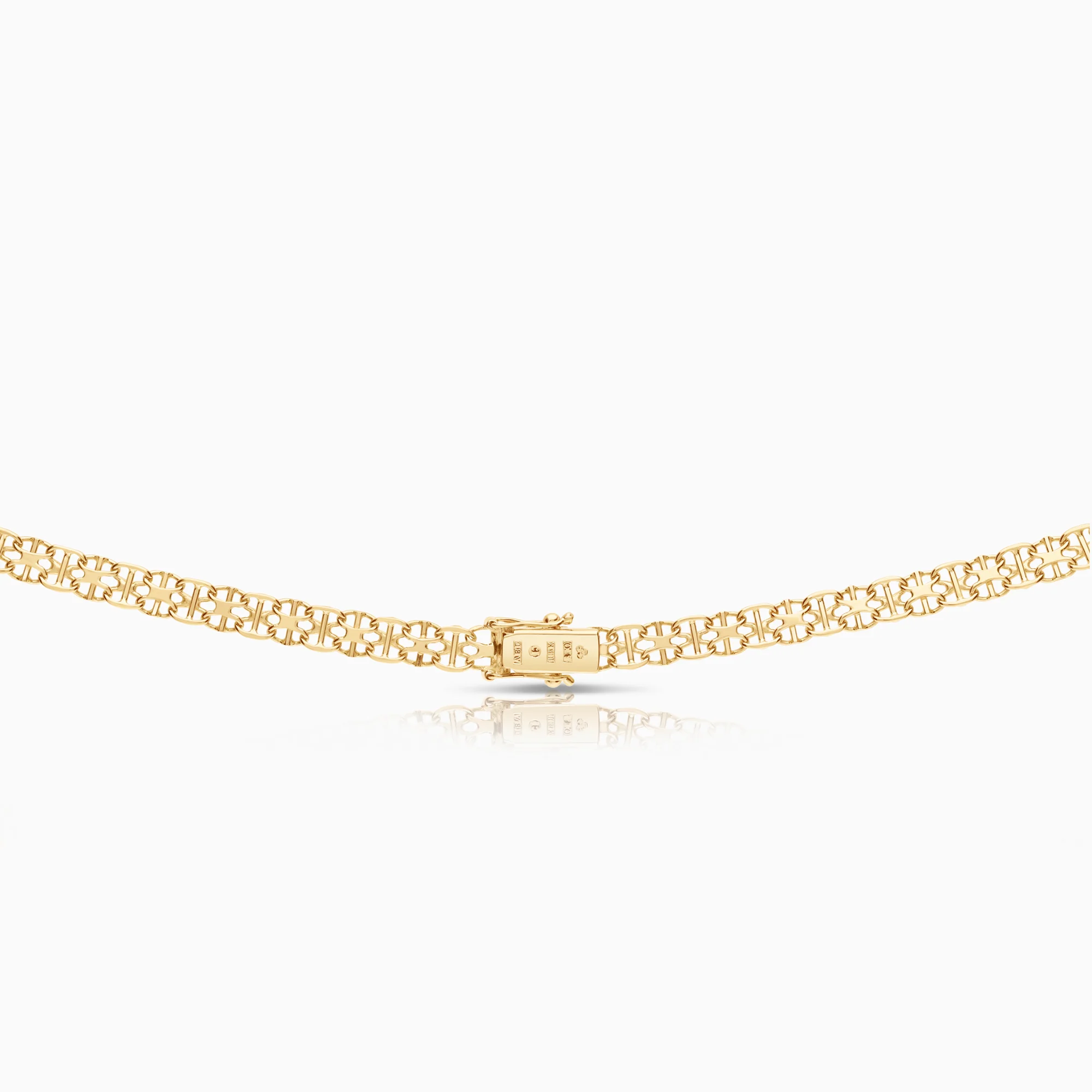 X-link with bar necklace 19.60g 18K gold - Image 2