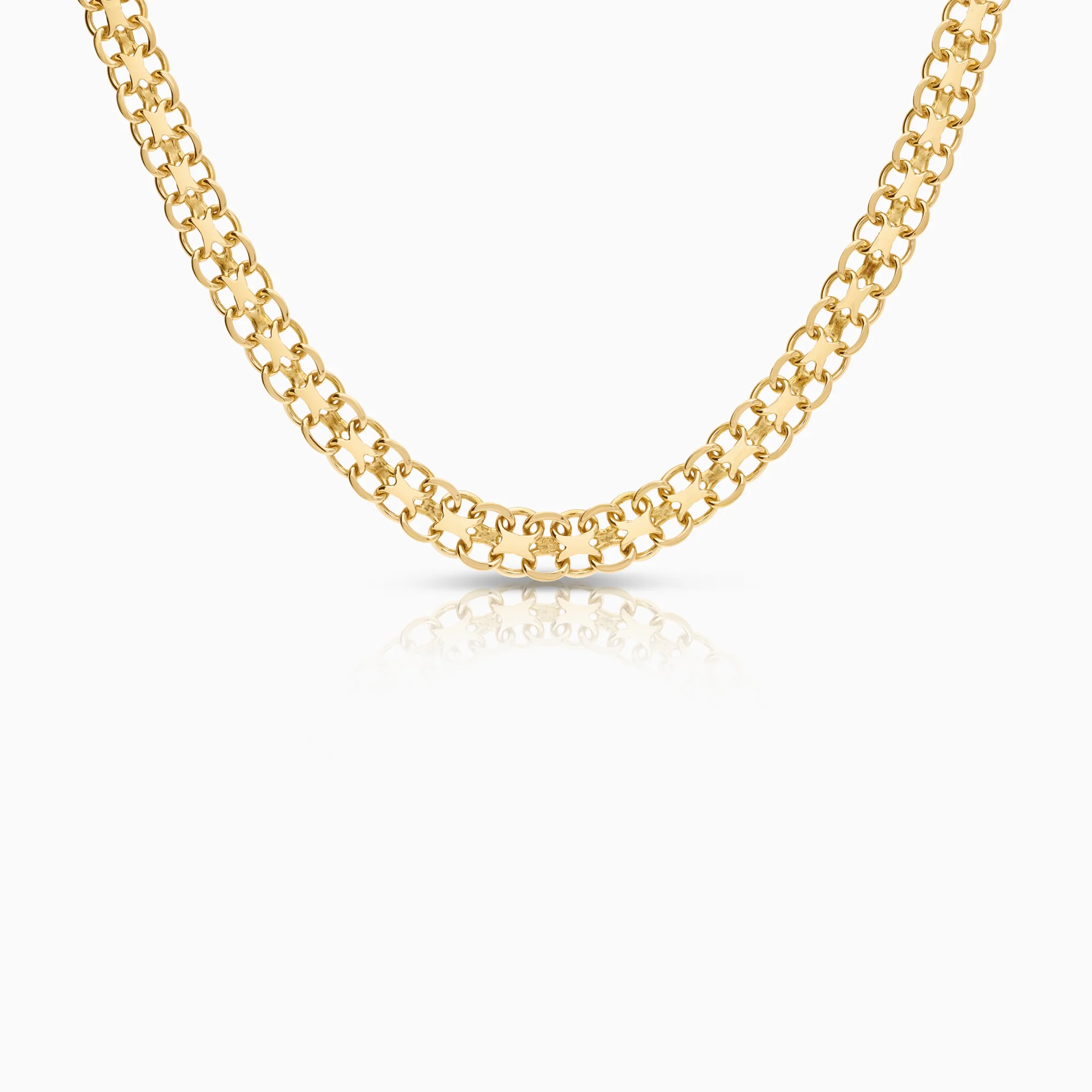 X-link necklace 21.50g 18K gold