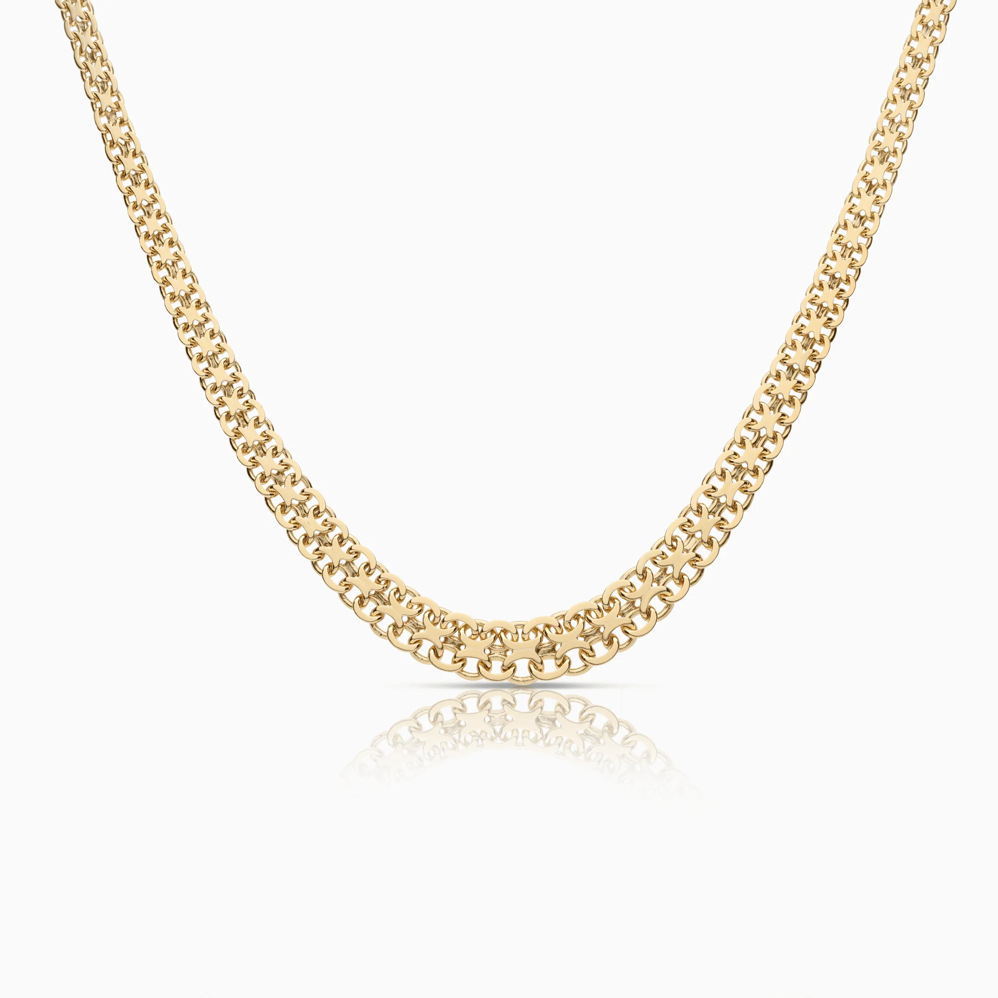 X-link necklace 21.42g 18K gold