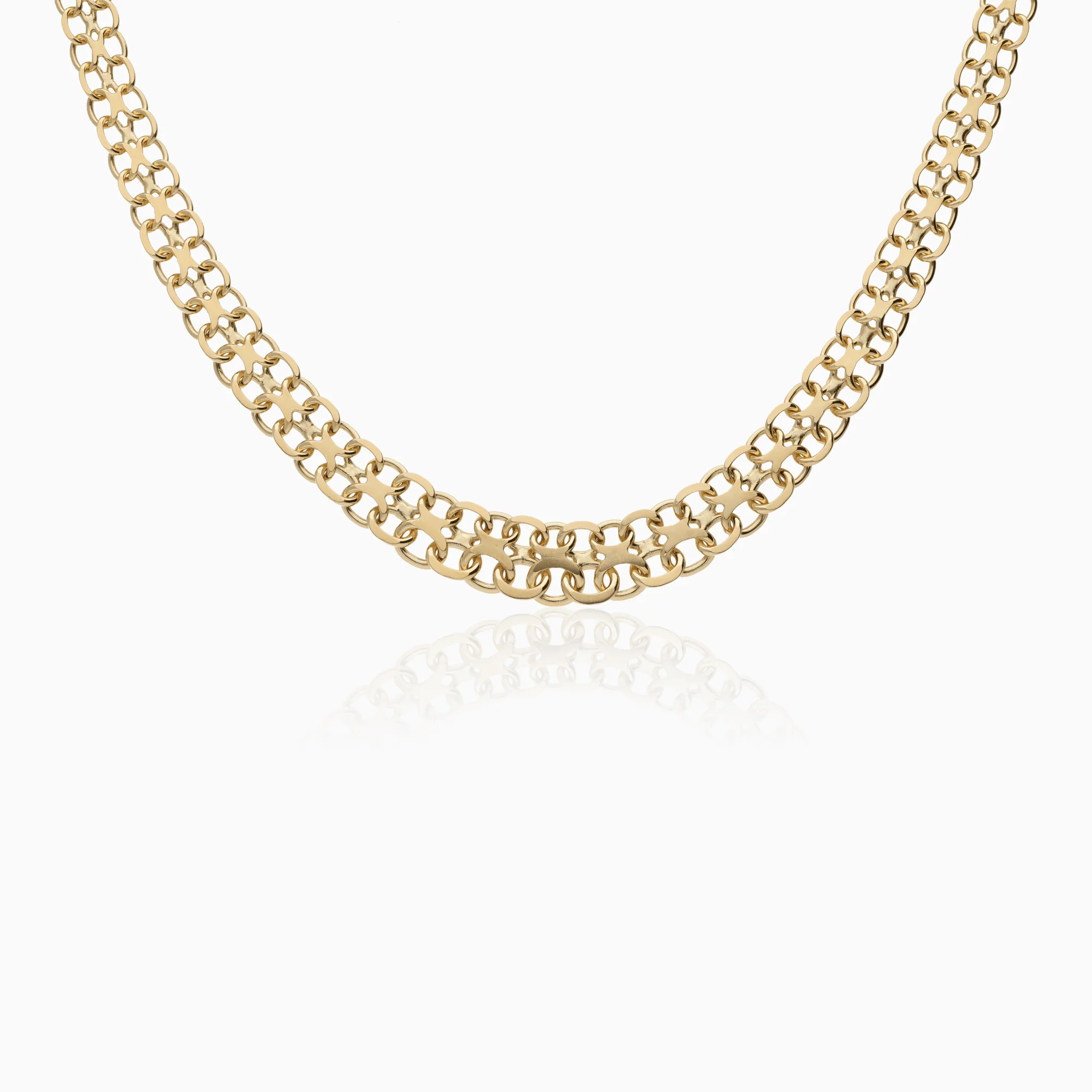 X-link necklace 24.12g 18K gold