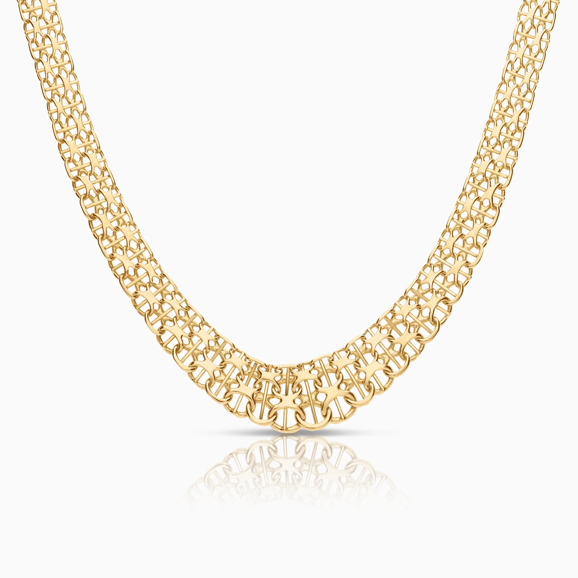 X-link necklace 25.00g 18K gold
