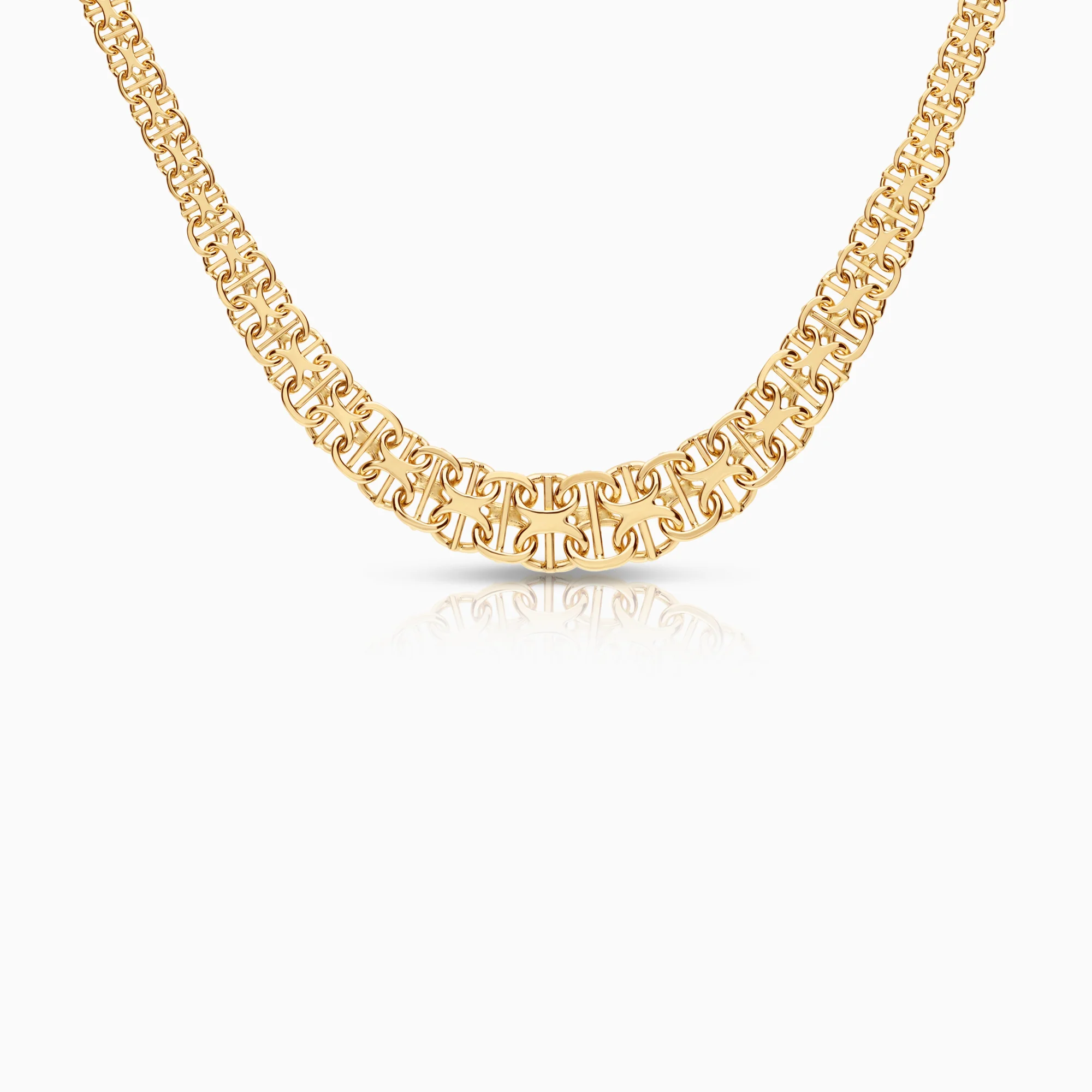 X-link necklace 25.09g 18K gold