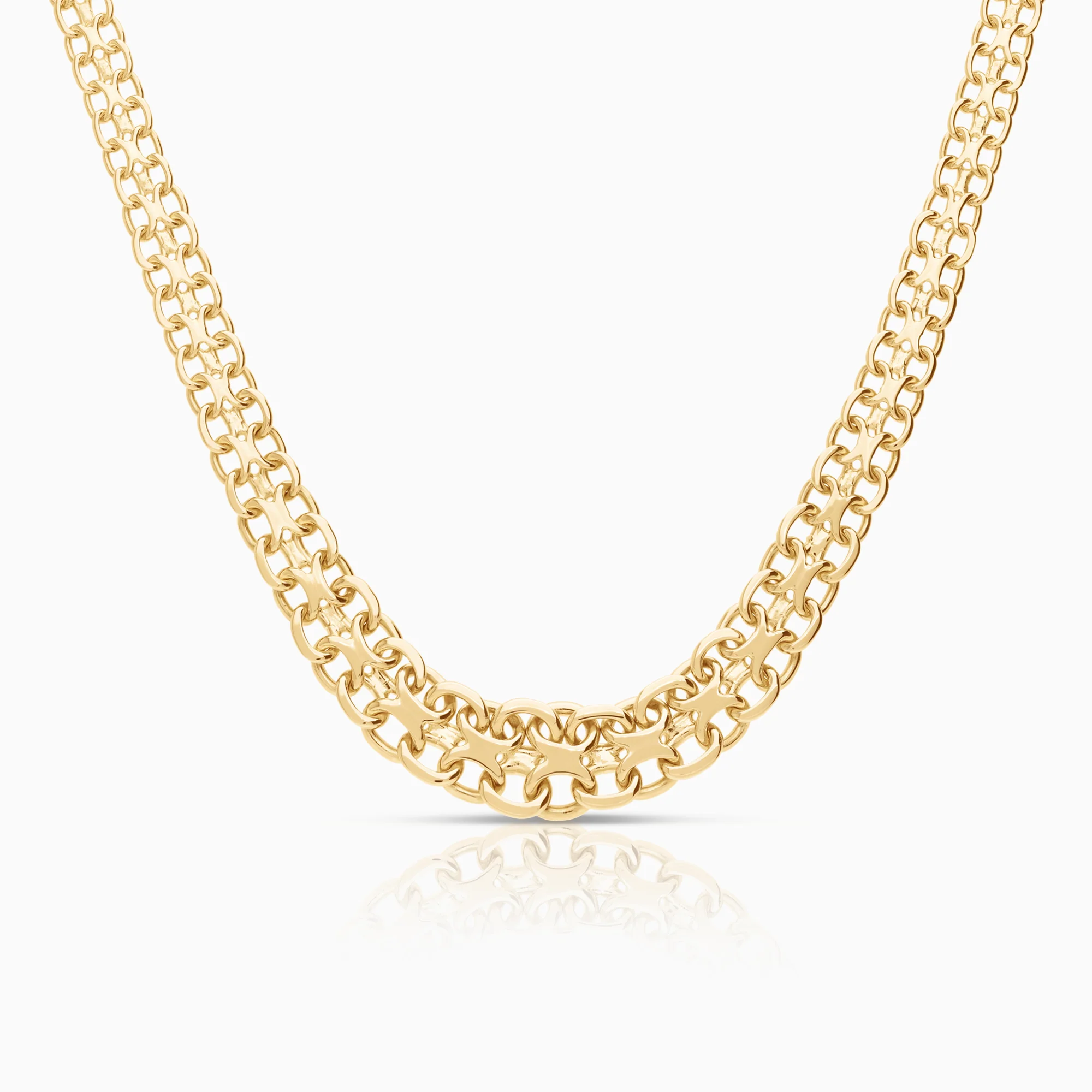 X-link necklace 25.26g 18K gold