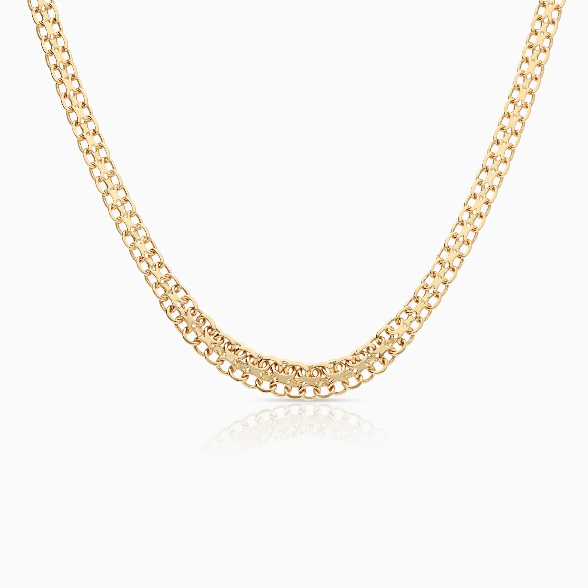 X-link necklace 26.95g 18K gold