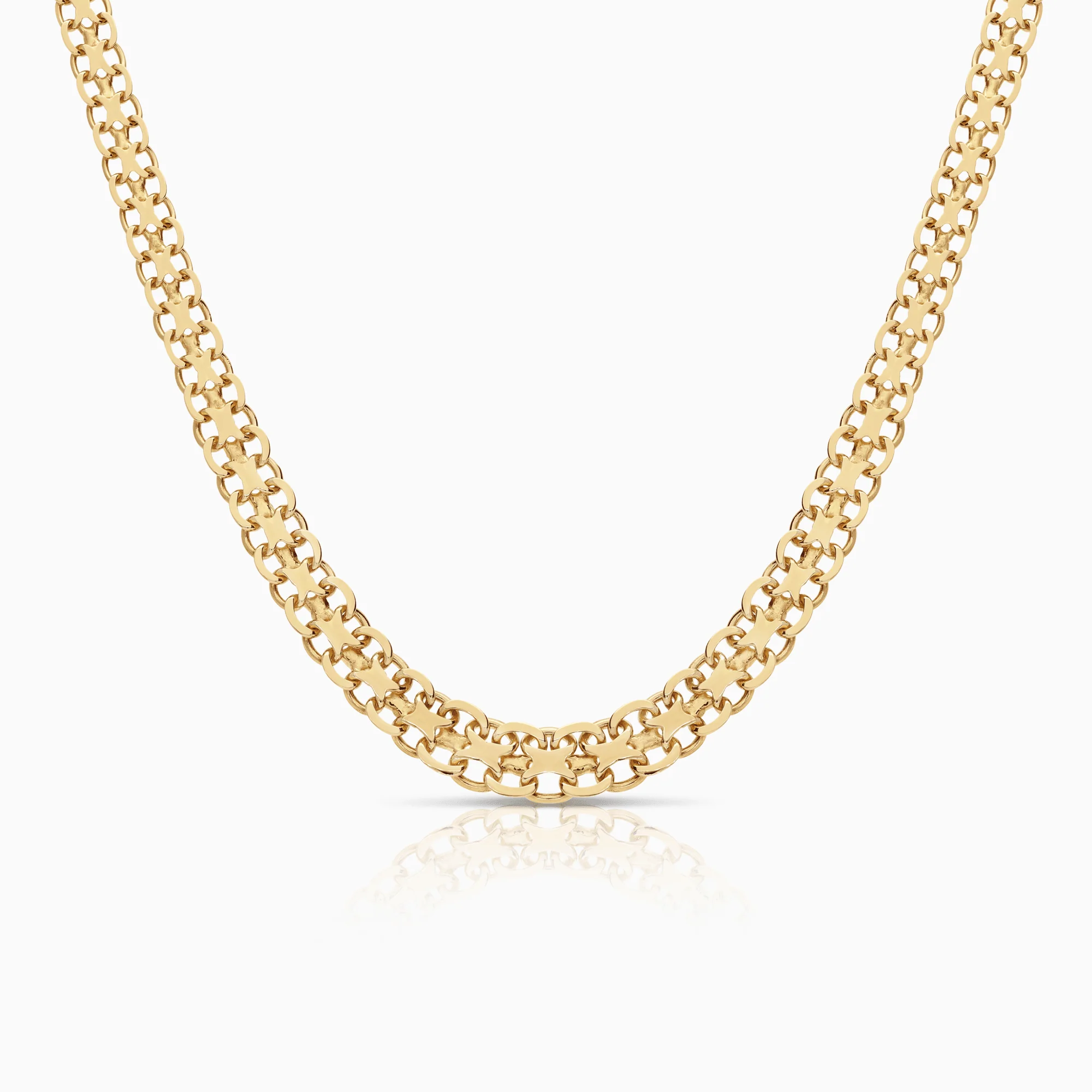 X-link necklace 27.31g 18K gold