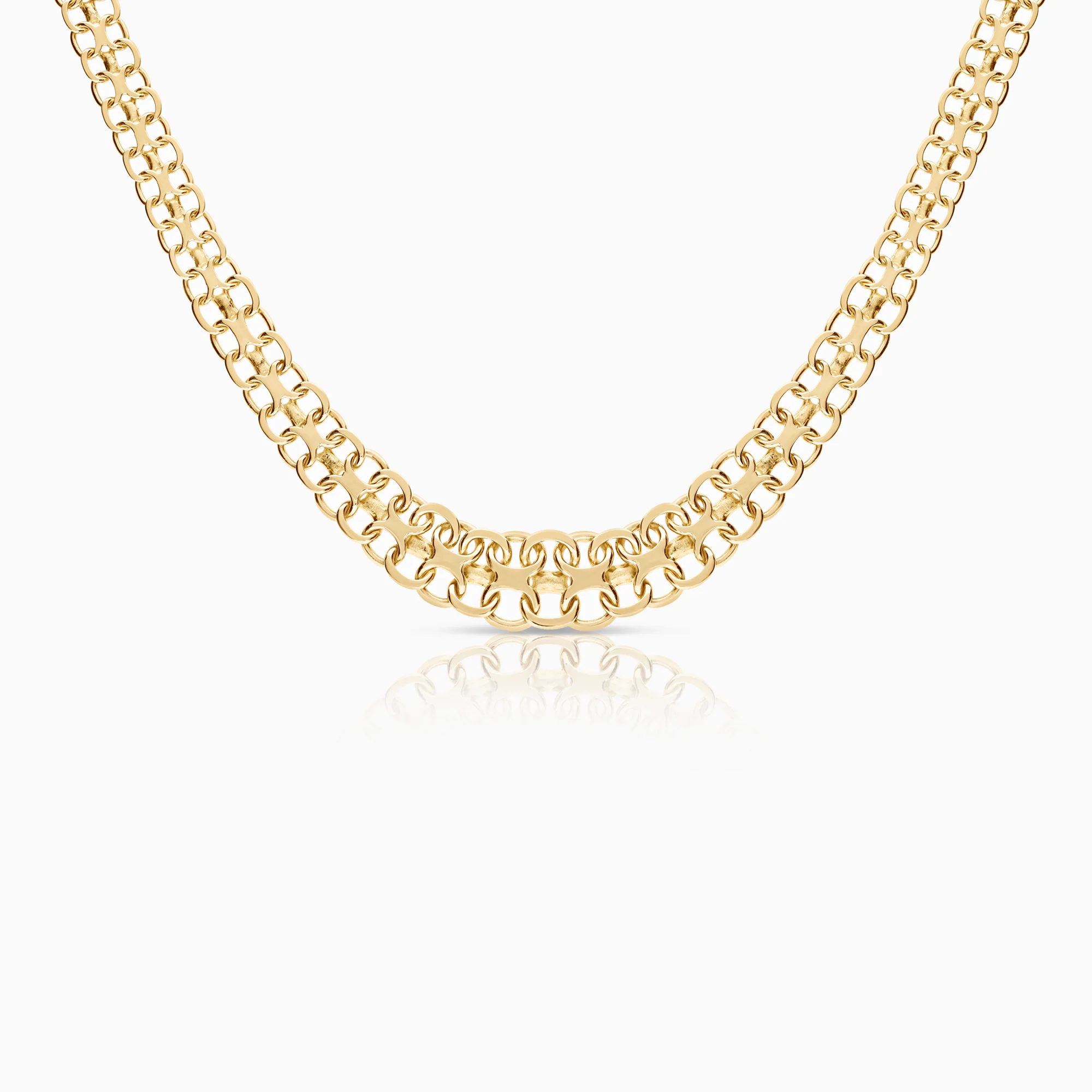 X-link necklace 28.15g 18K gold