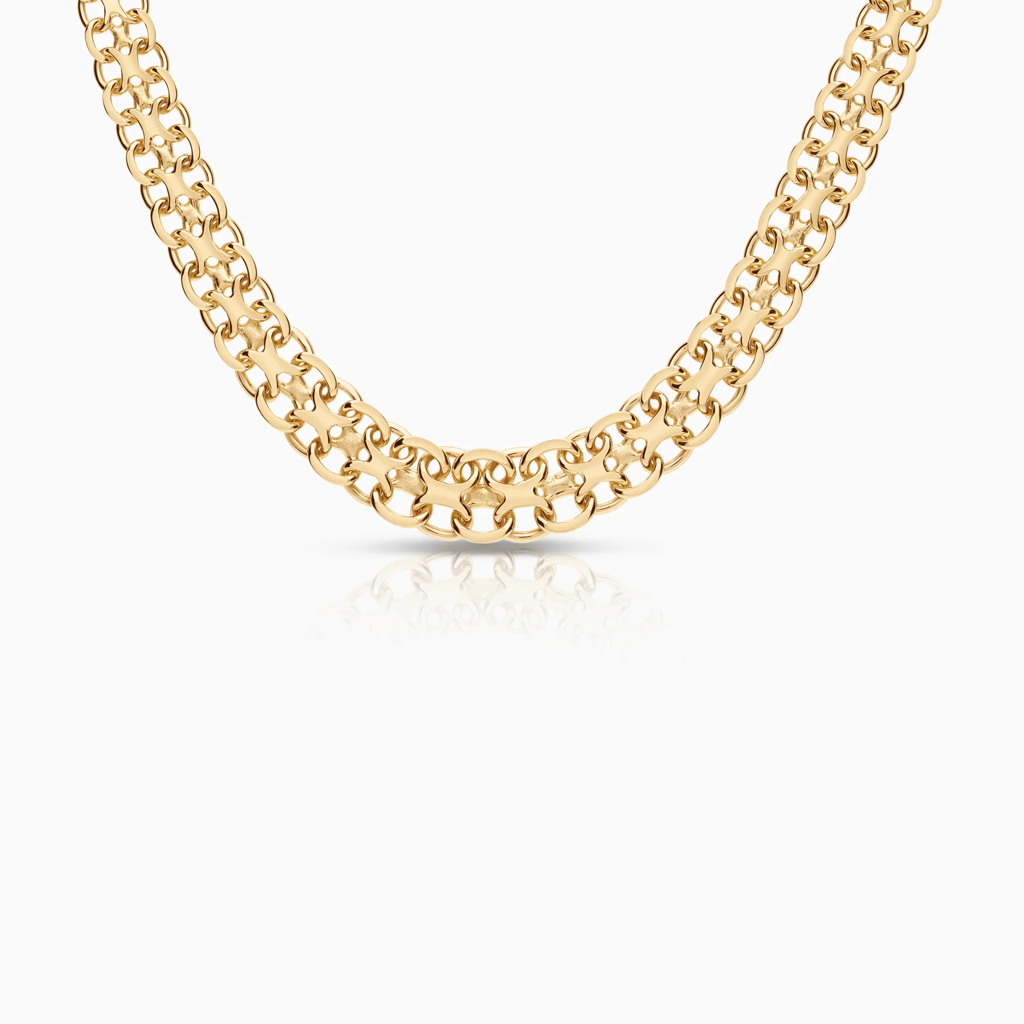 X-link necklace 30.71g 18K gold