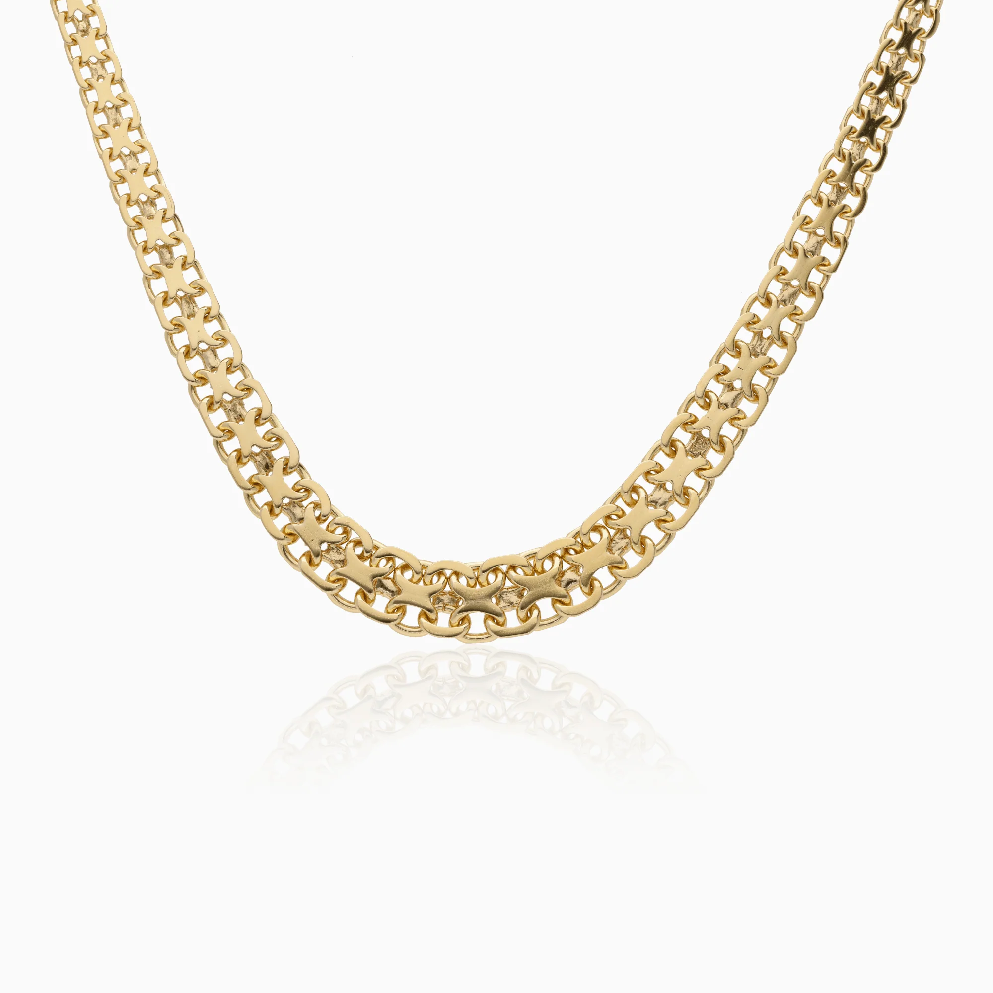 X-link necklace 31.12g 18K gold