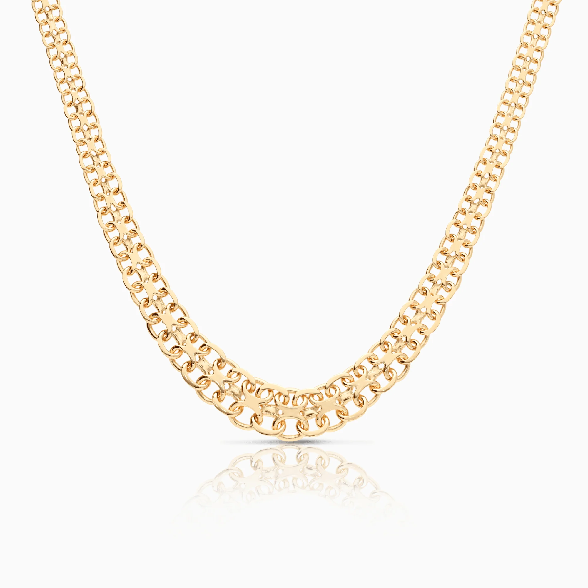 X-link necklace 31.12g 18K gold