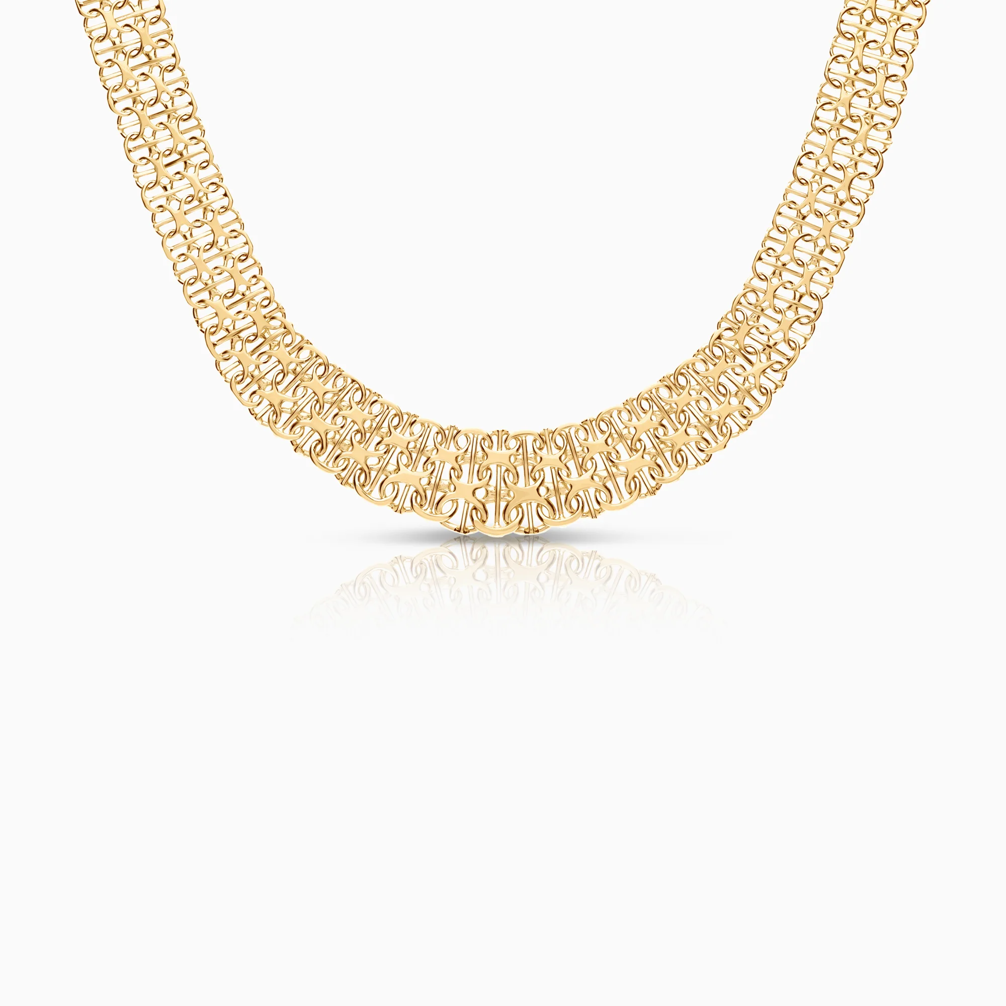 X-link necklace 33.06g 18K gold
