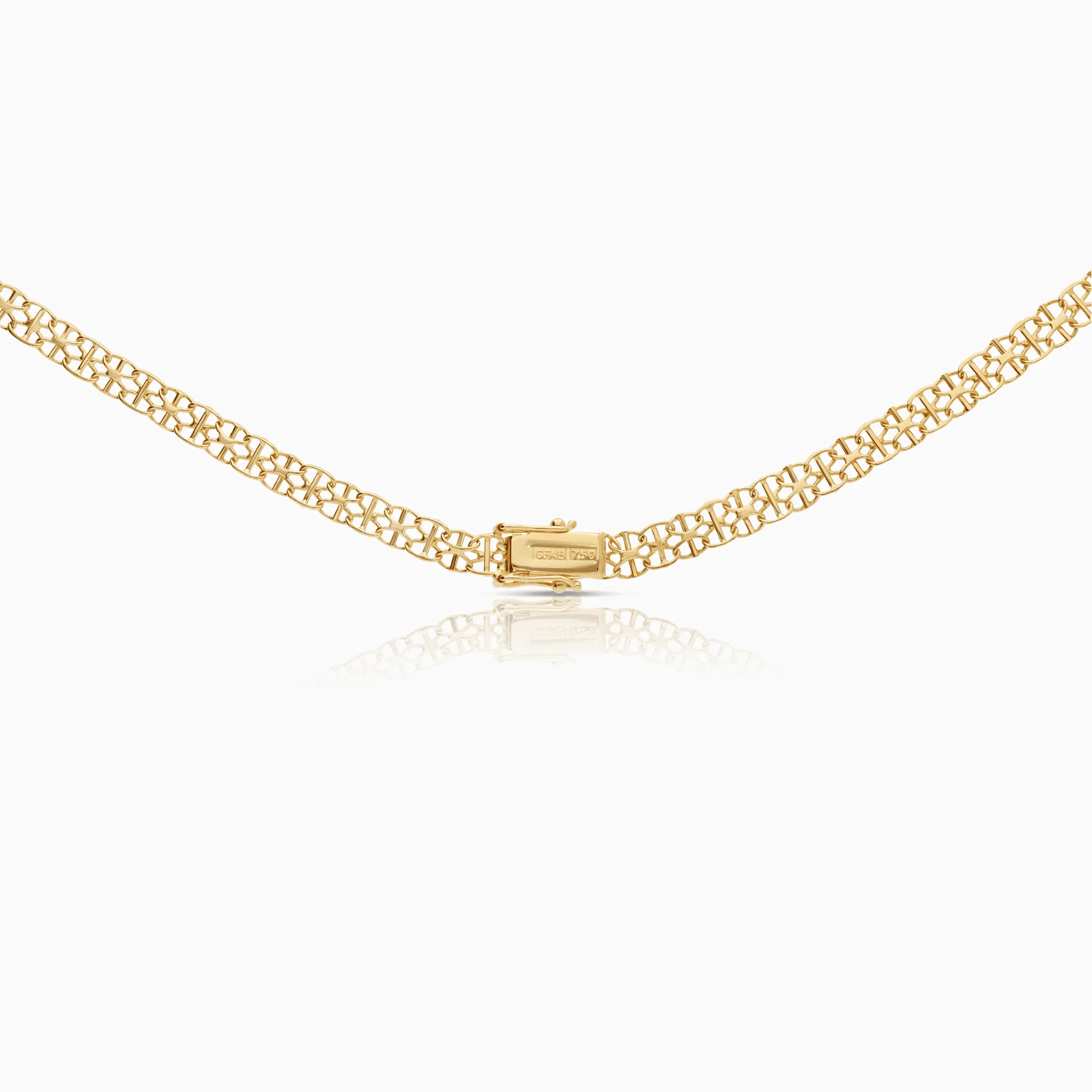 X-link necklace with bar 10.55g 18K gold - Image 2
