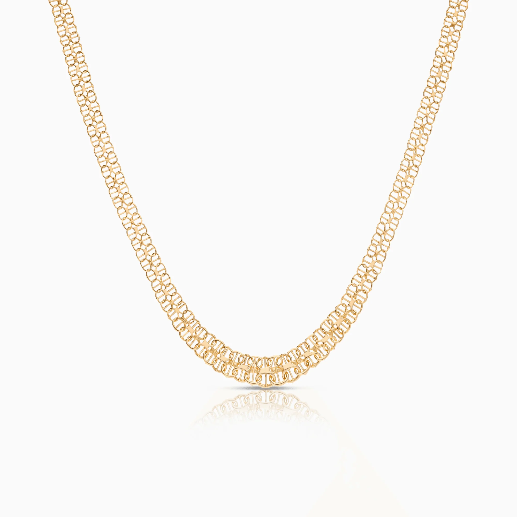 X-link Necklace with Bar 11.75g 18K gold