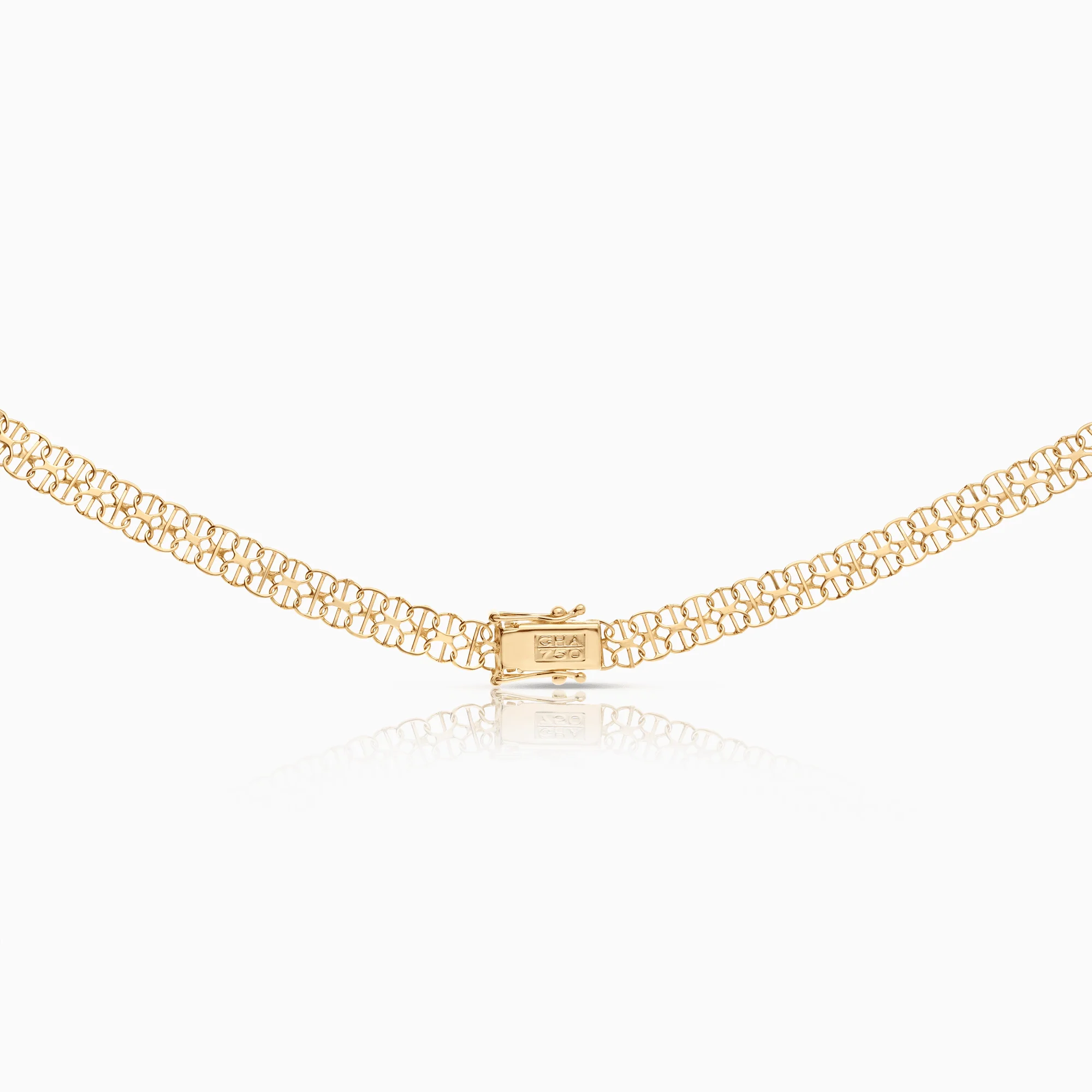 X-link Necklace with Bar 11.75g 18K gold - Image 2