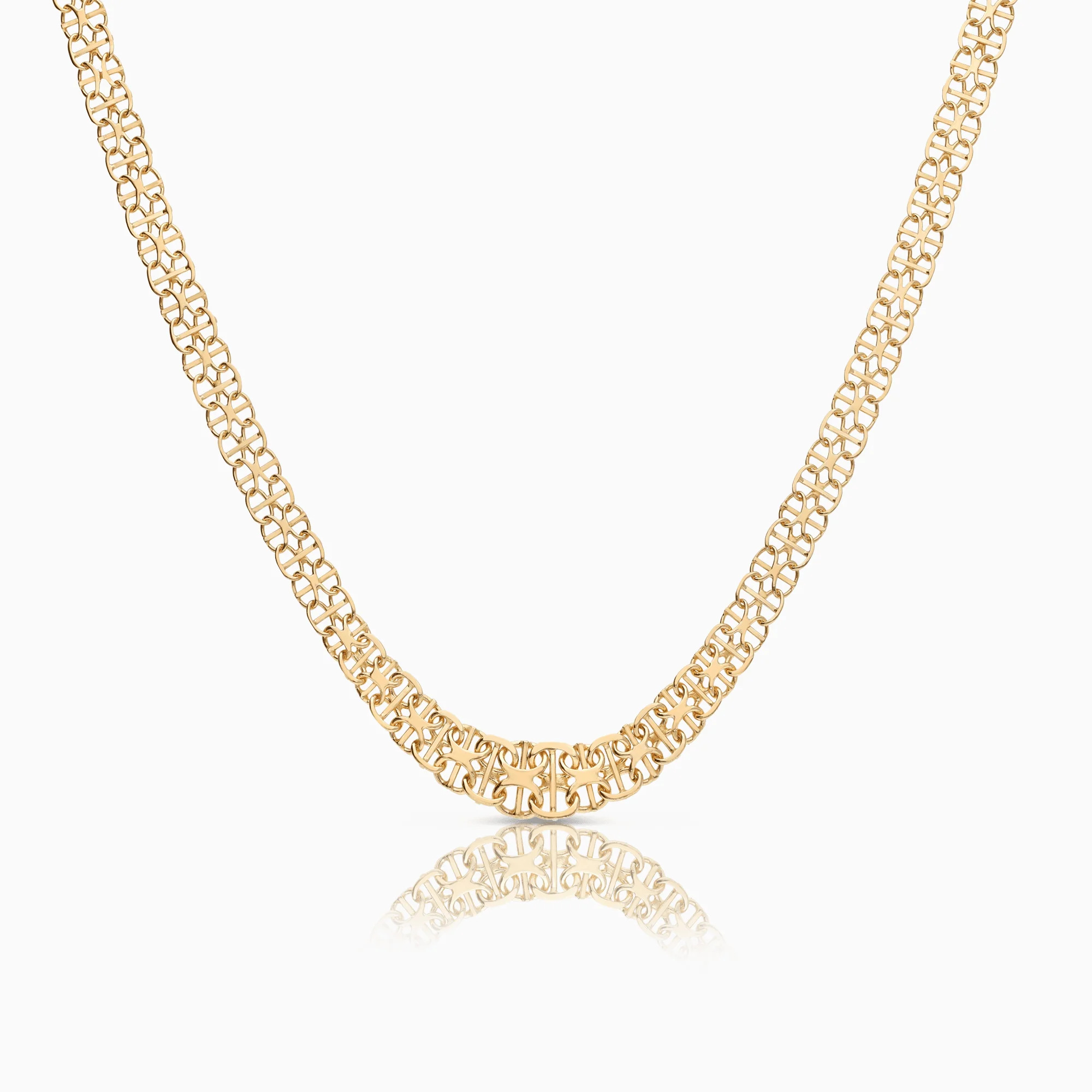 X-link necklace with bar 11.82g 18K gold