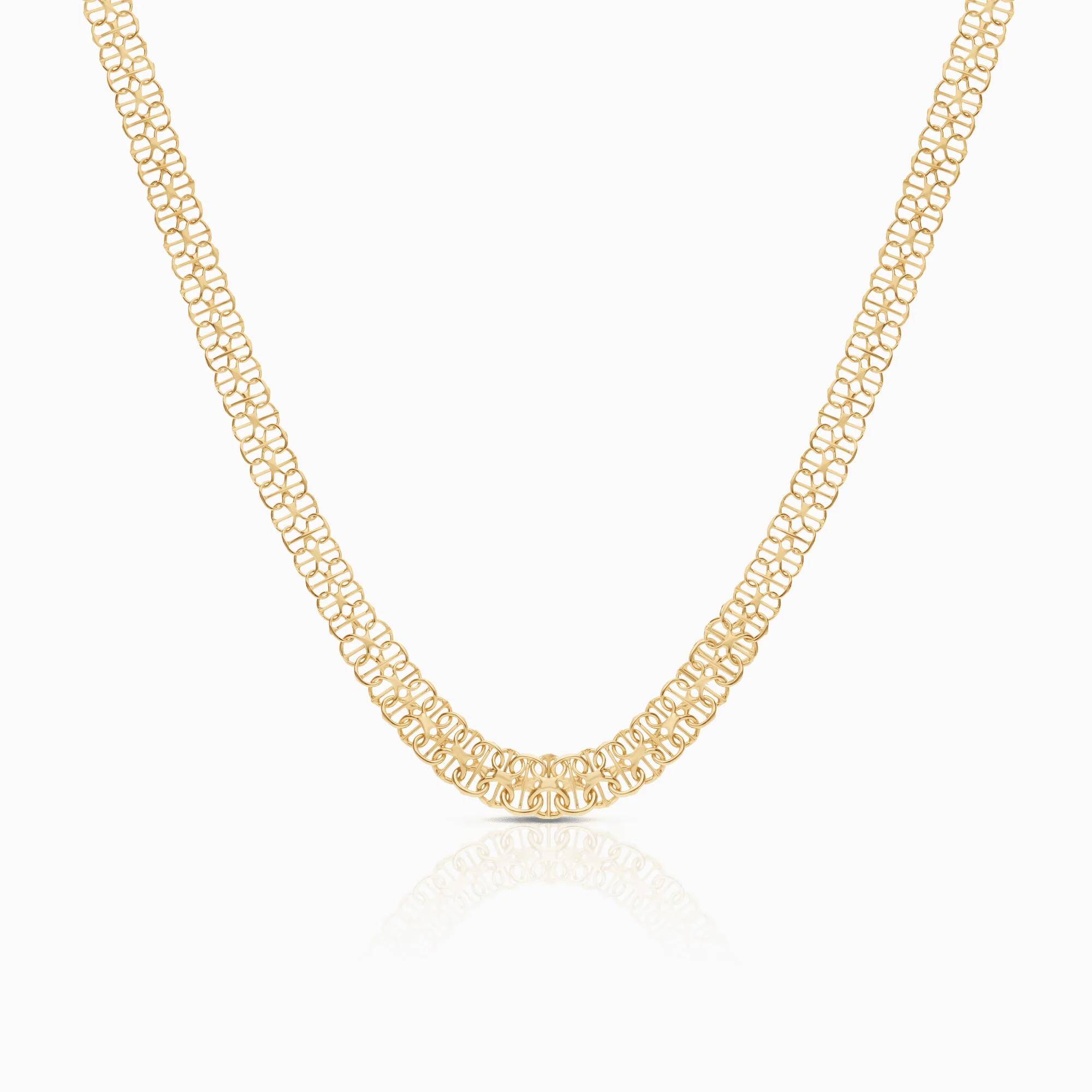 X-link necklace with bar 12.82g 18K gold
