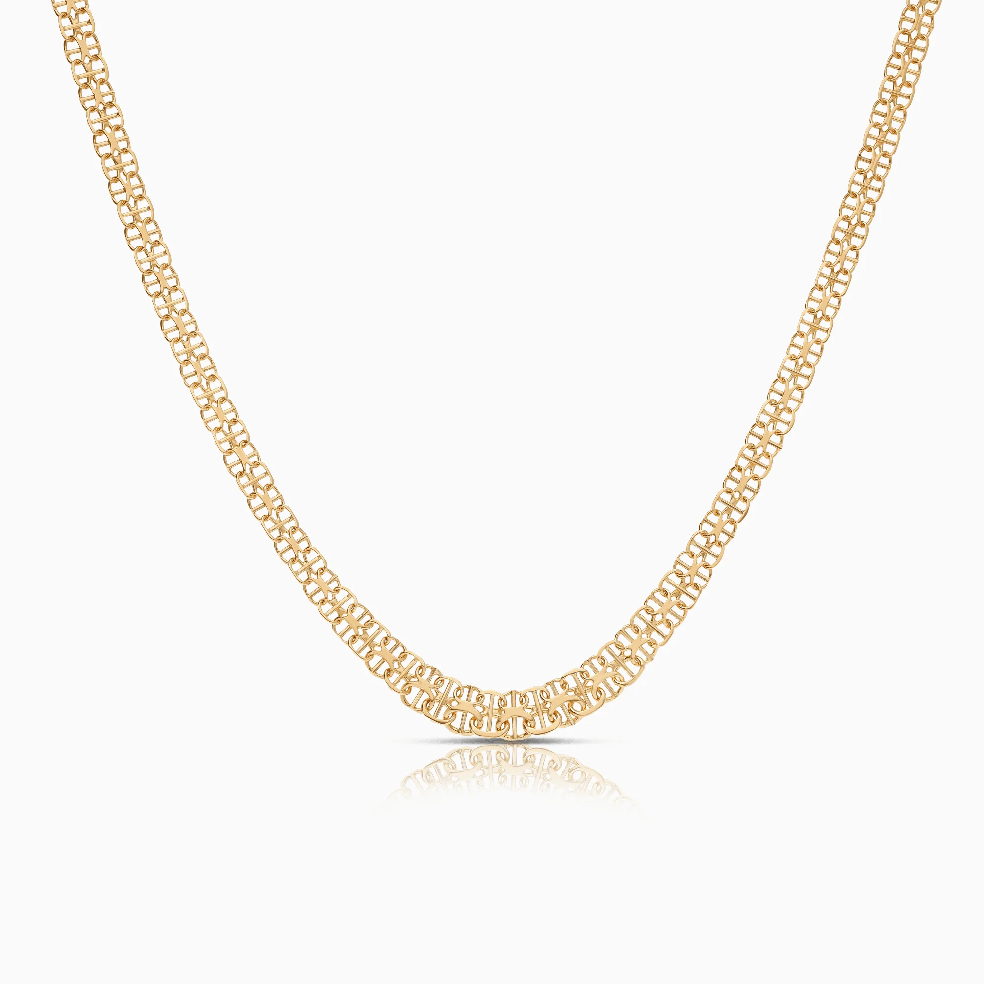 X-link necklace with bar 13.85g 18K gold