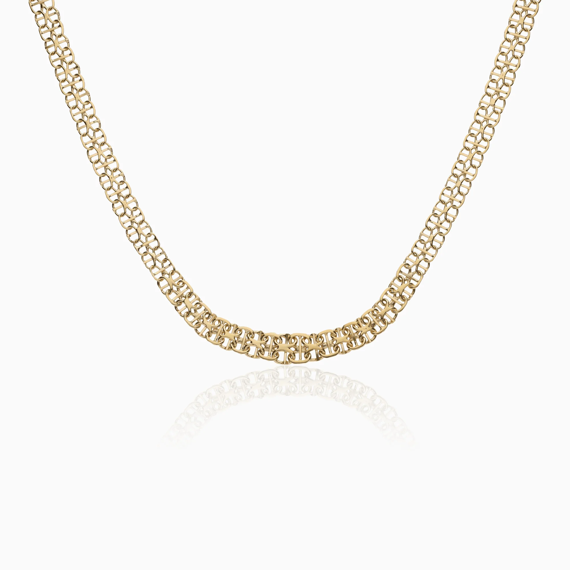 X-link necklace with bar 14.38g 18K gold