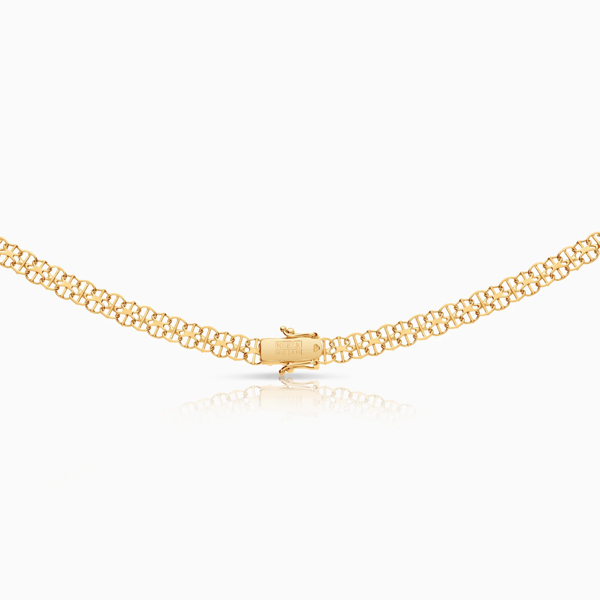 X-link necklace with bar 15.23g 18K gold - Image 2