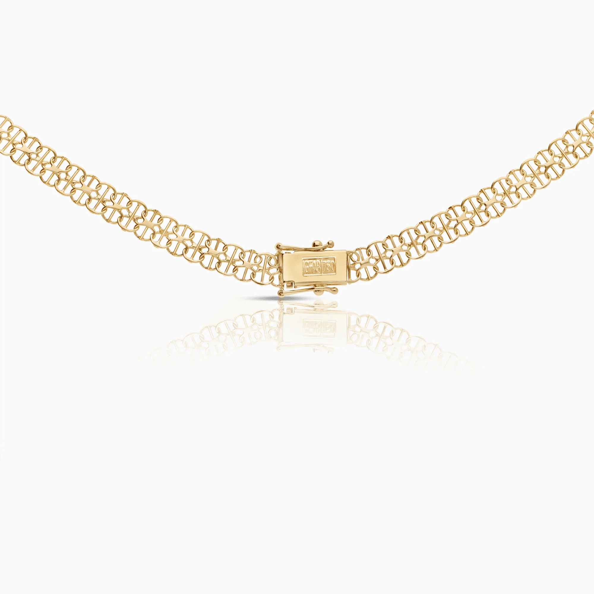 X-link necklace with bar 15.36g 18K gold - Image 2