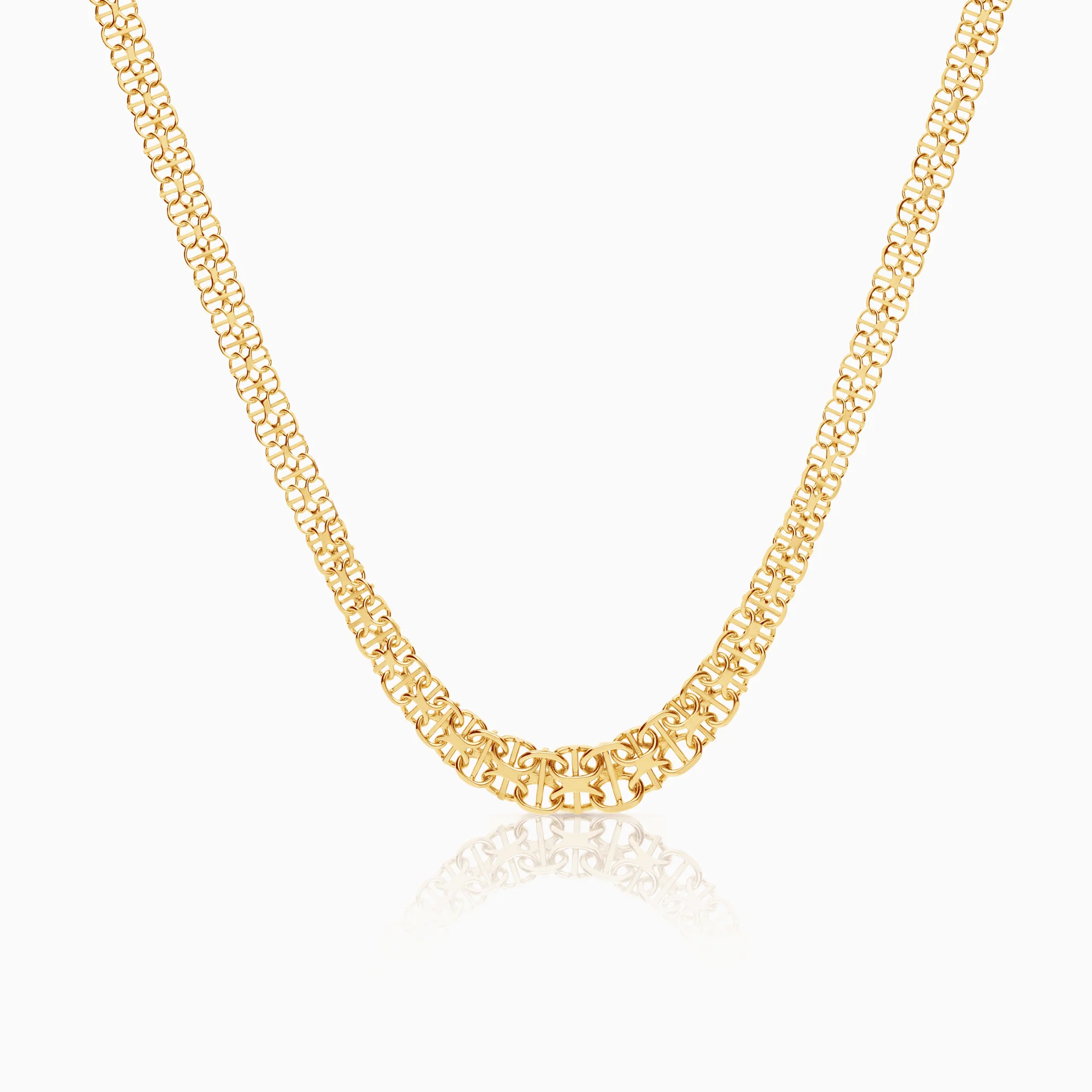 X-link necklace with bar 15.68g 18K gold