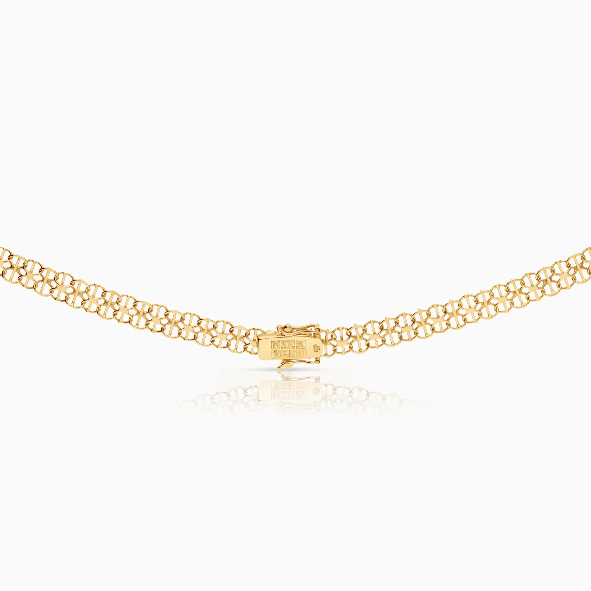 X-link necklace with bar 15.68g 18K gold - Image 2