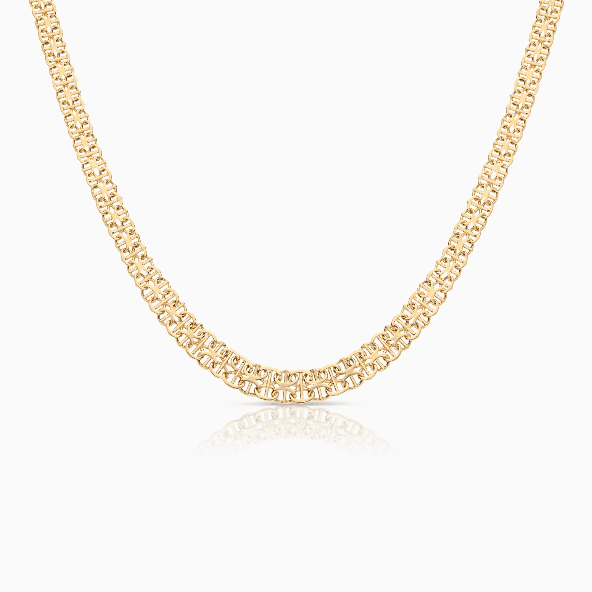 X-link necklace with bar 15.70g 18K gold