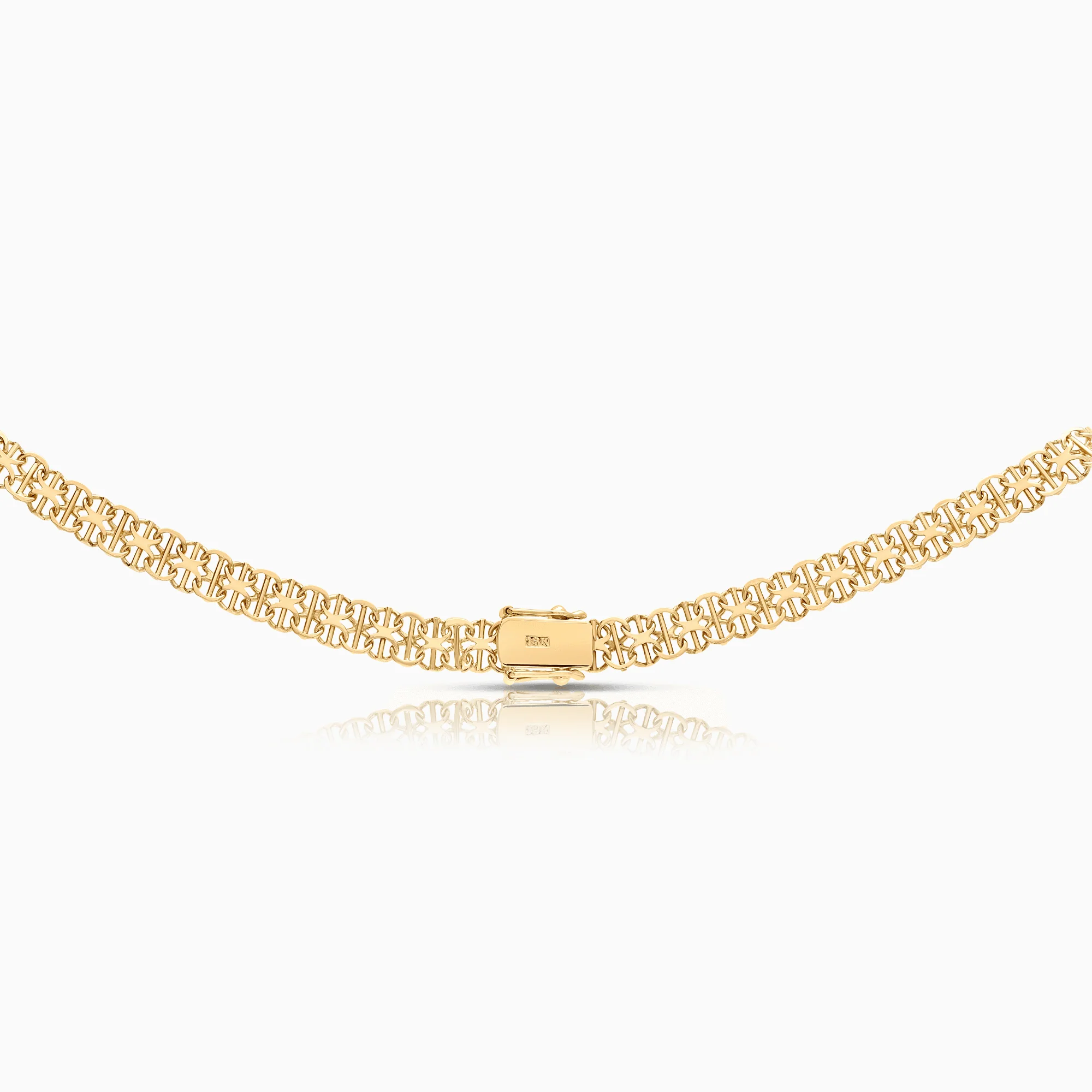 X-link necklace with bar 16.58g 18K gold - Image 2