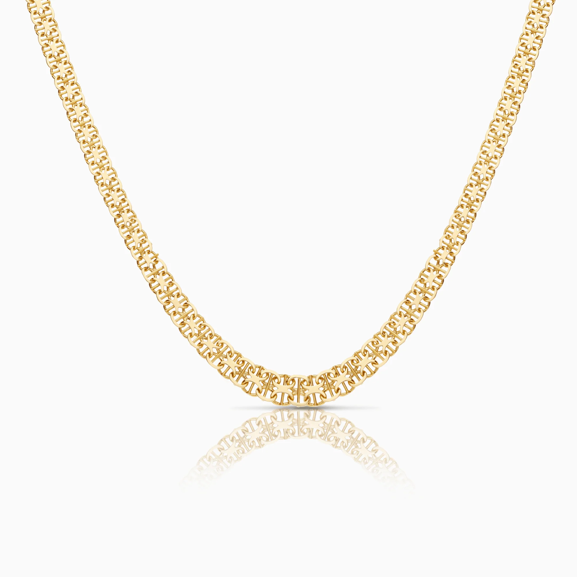 X-link necklace with bar 16.70g 18K gold