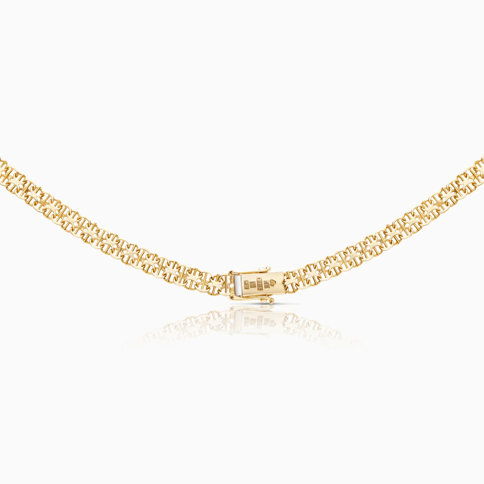 X-link necklace with bar 16.70g 18K gold - Image 2