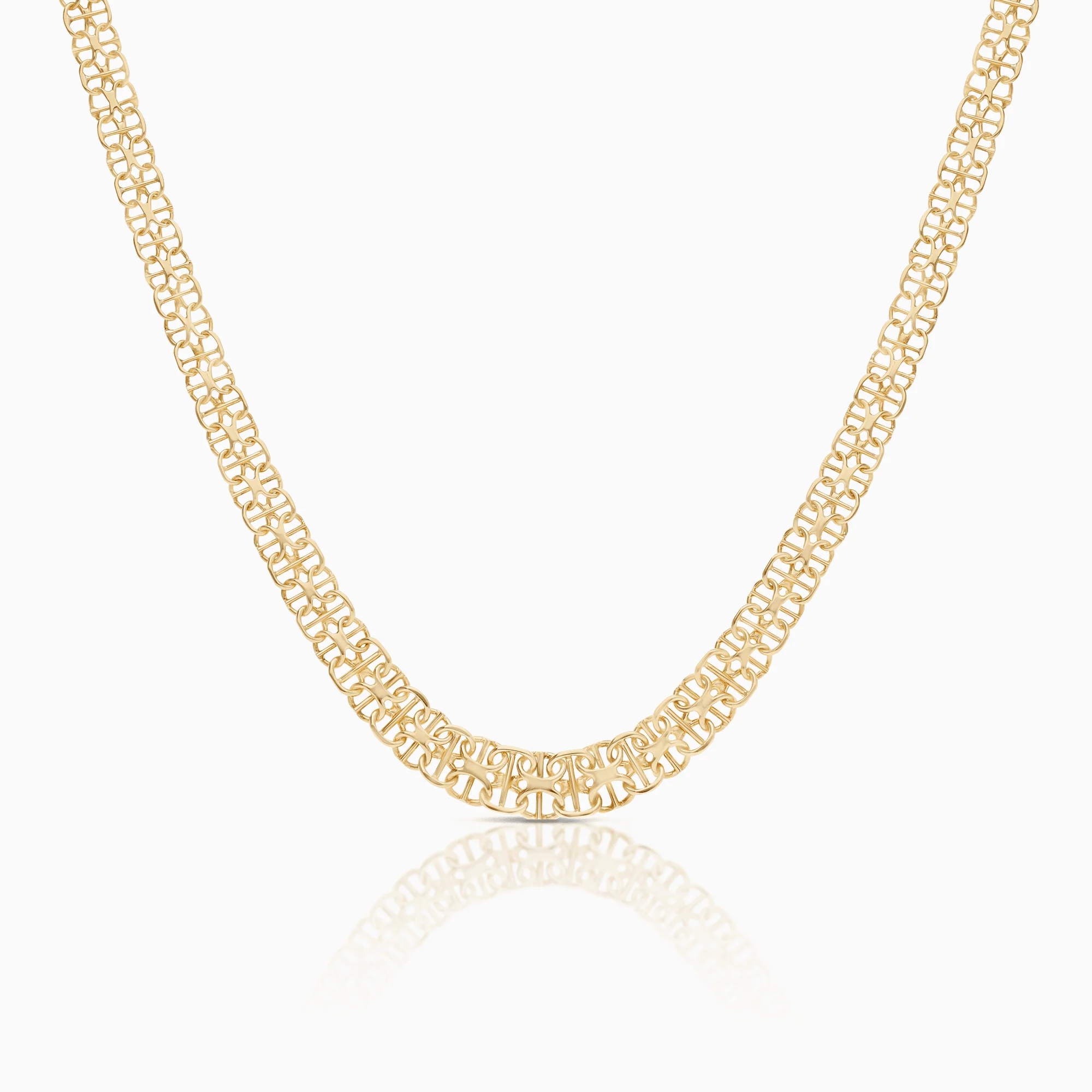 X-link necklace with bar 18.68g 18K gold