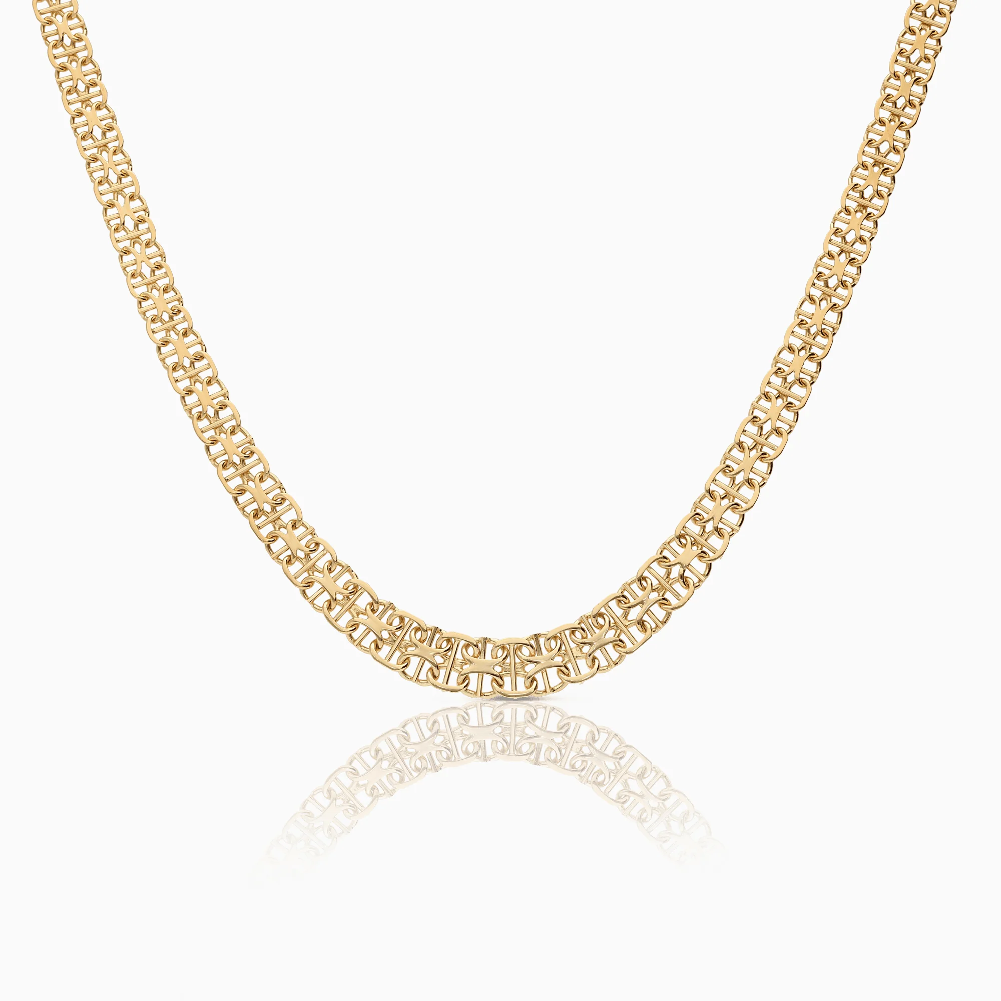 X-link necklace with bar 18.94g 18K gold