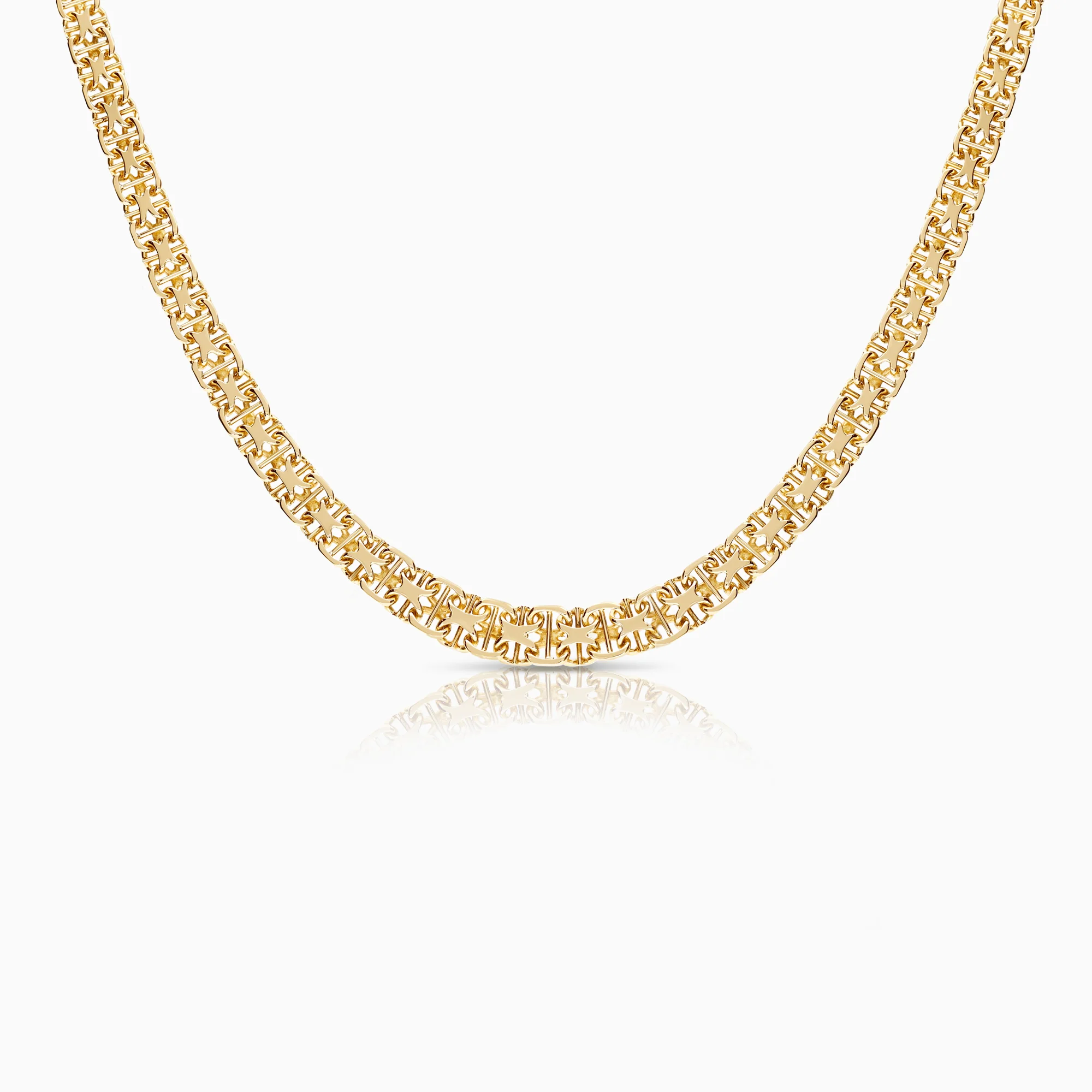 X-link necklace with bar 19.52g 18K gold