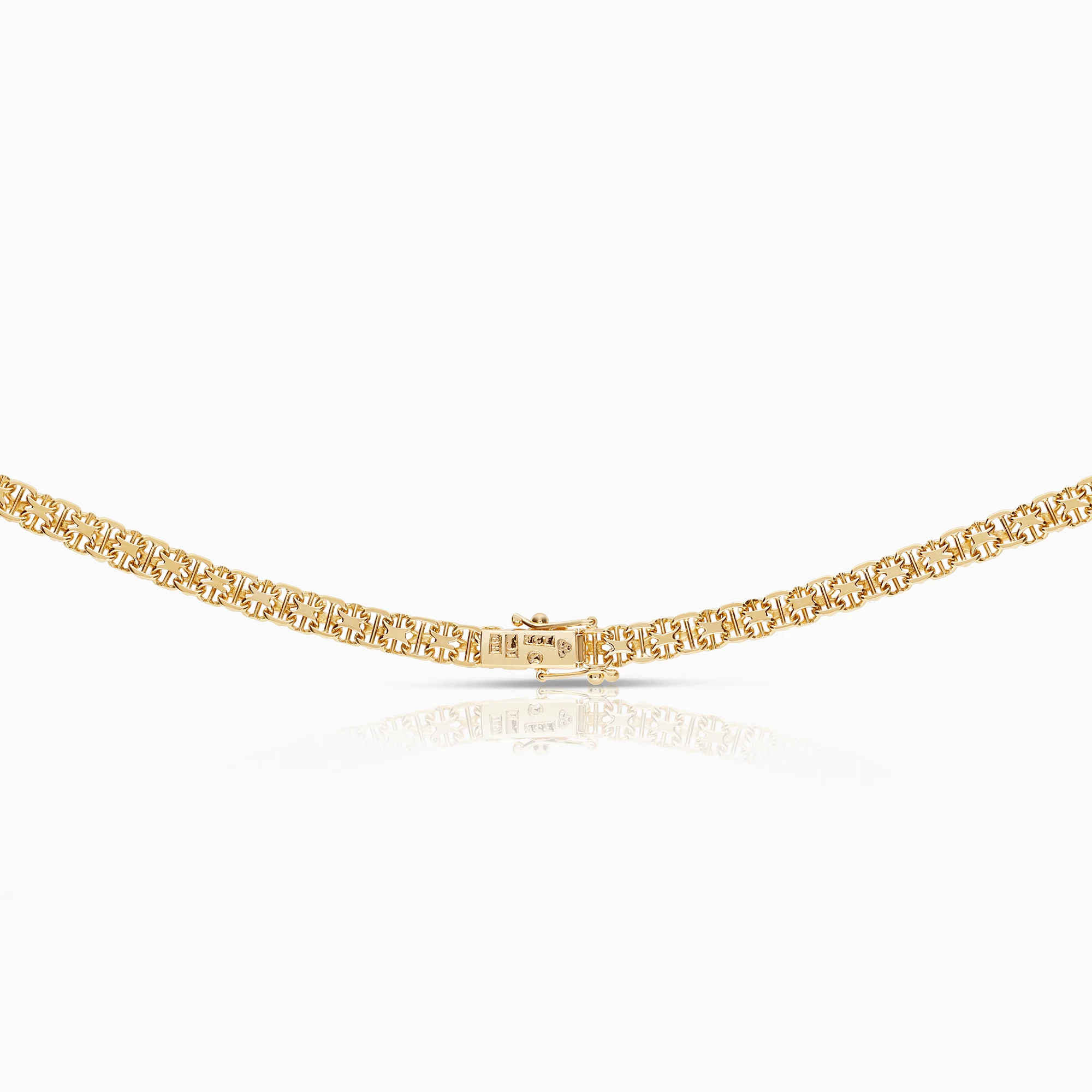 X-link necklace with bar 19.52g 18K gold - Image 2