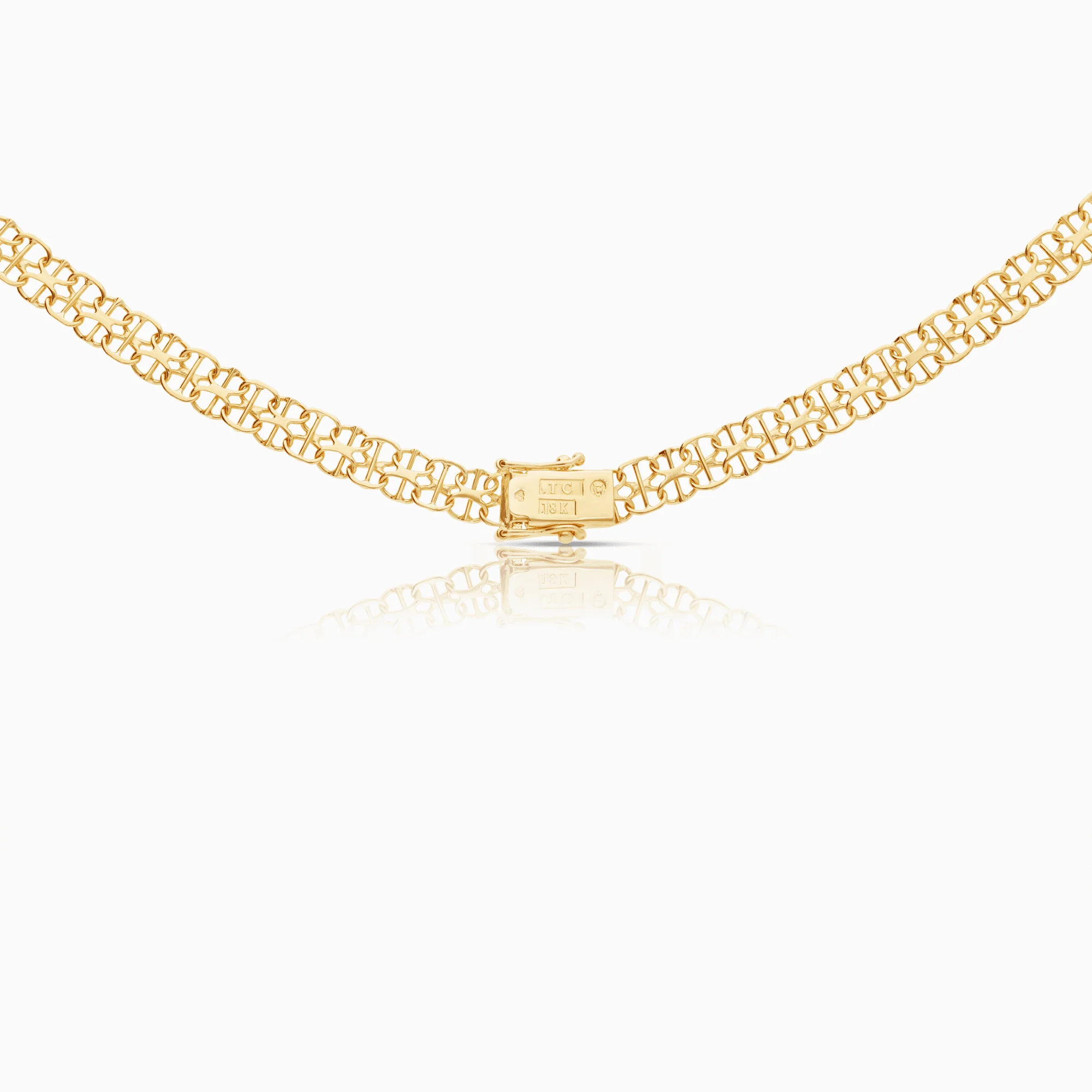 X-link necklace with bar 19.86g 18K gold - Image 2