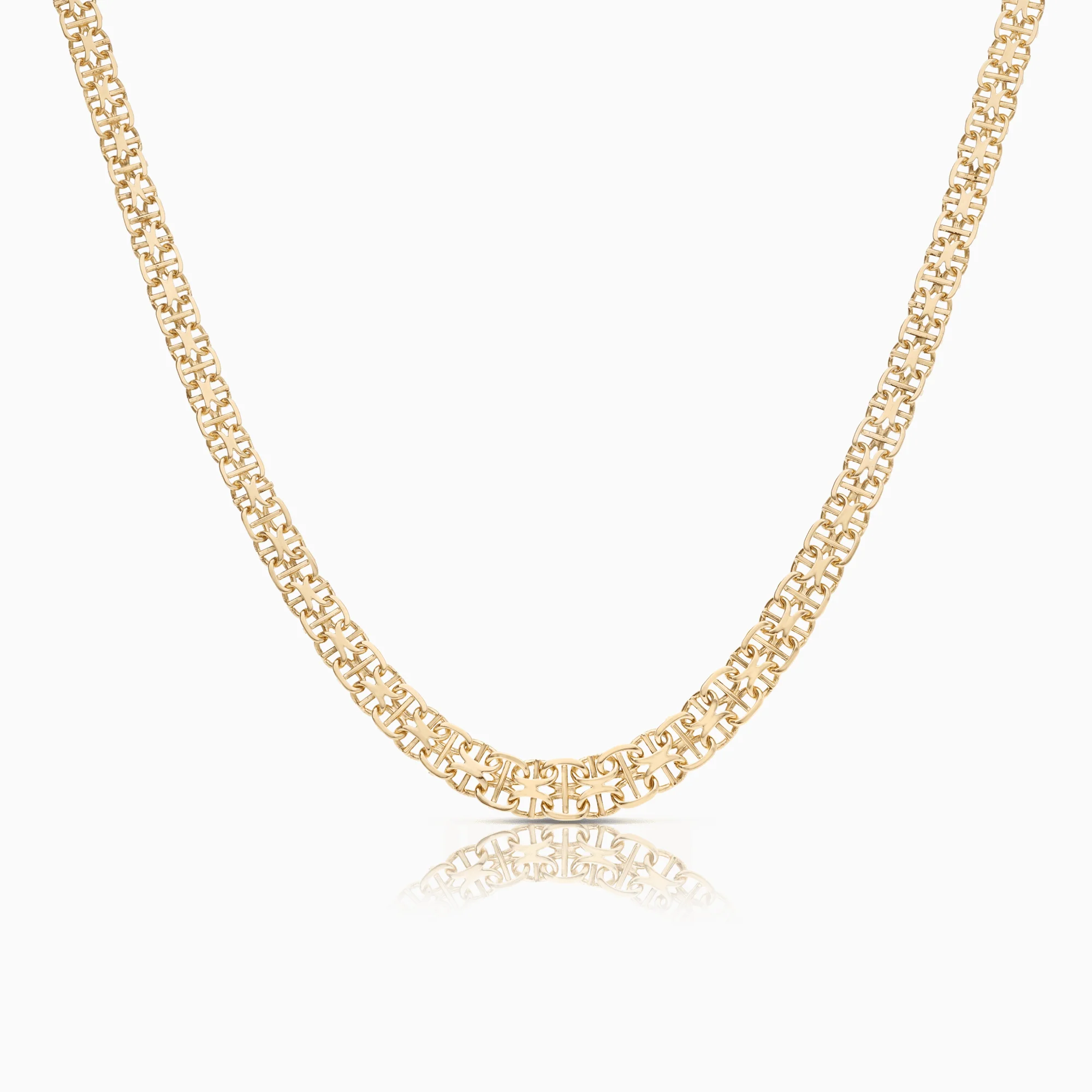 X-link necklace with bar 20.30g 18K gold