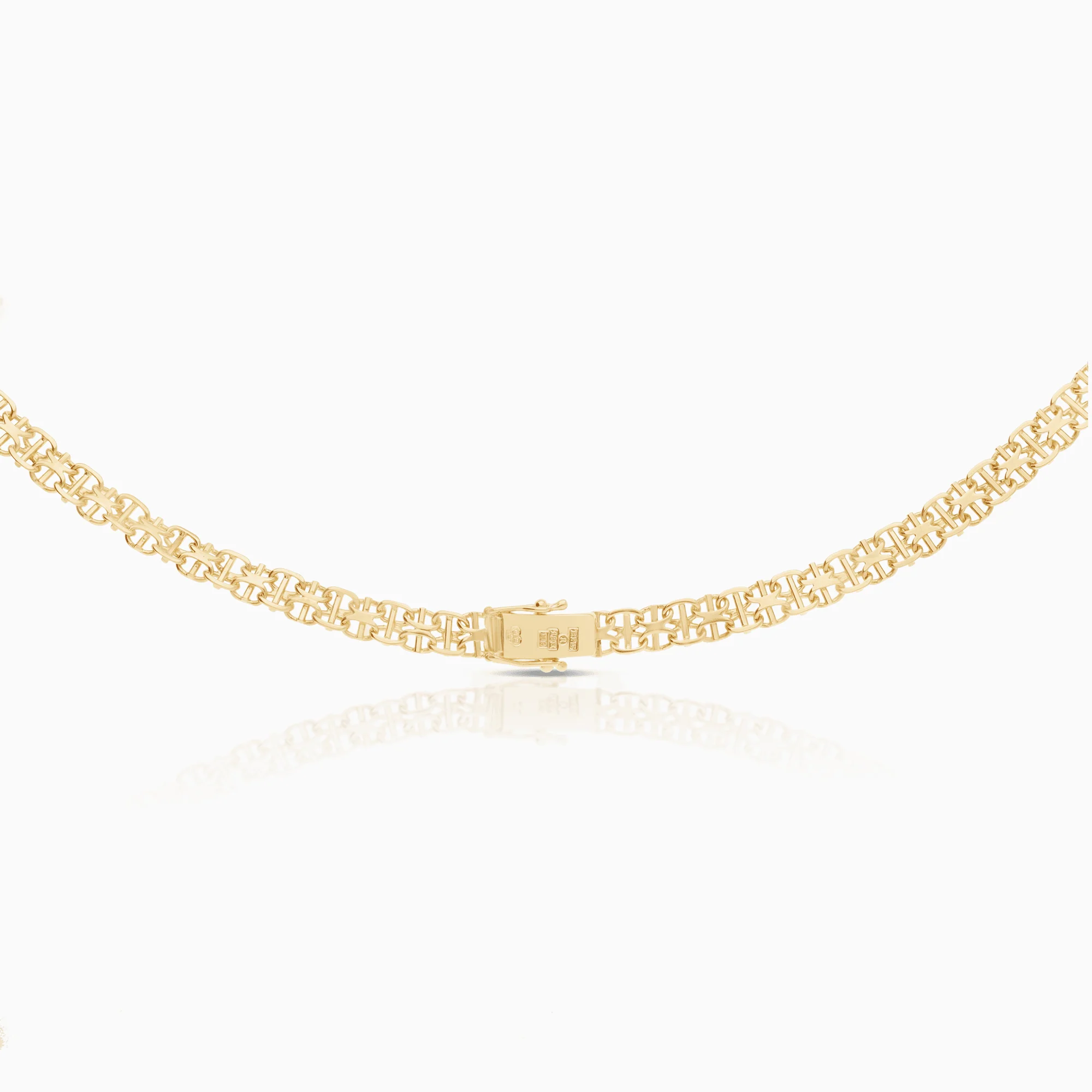 X-link necklace with bar 20.30g 18K gold - Image 2