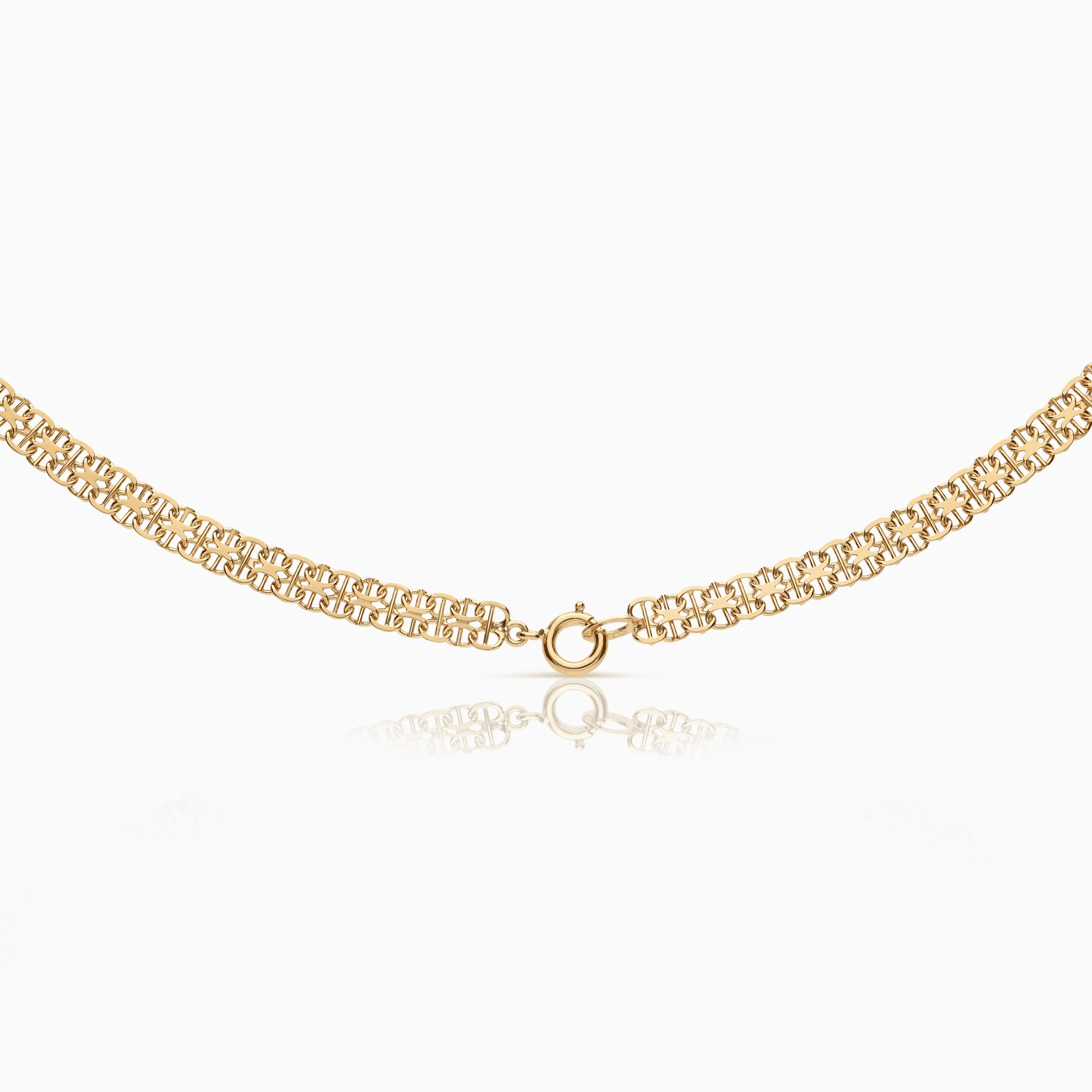 X-link necklace with bar 20.32g 18K gold - Image 2