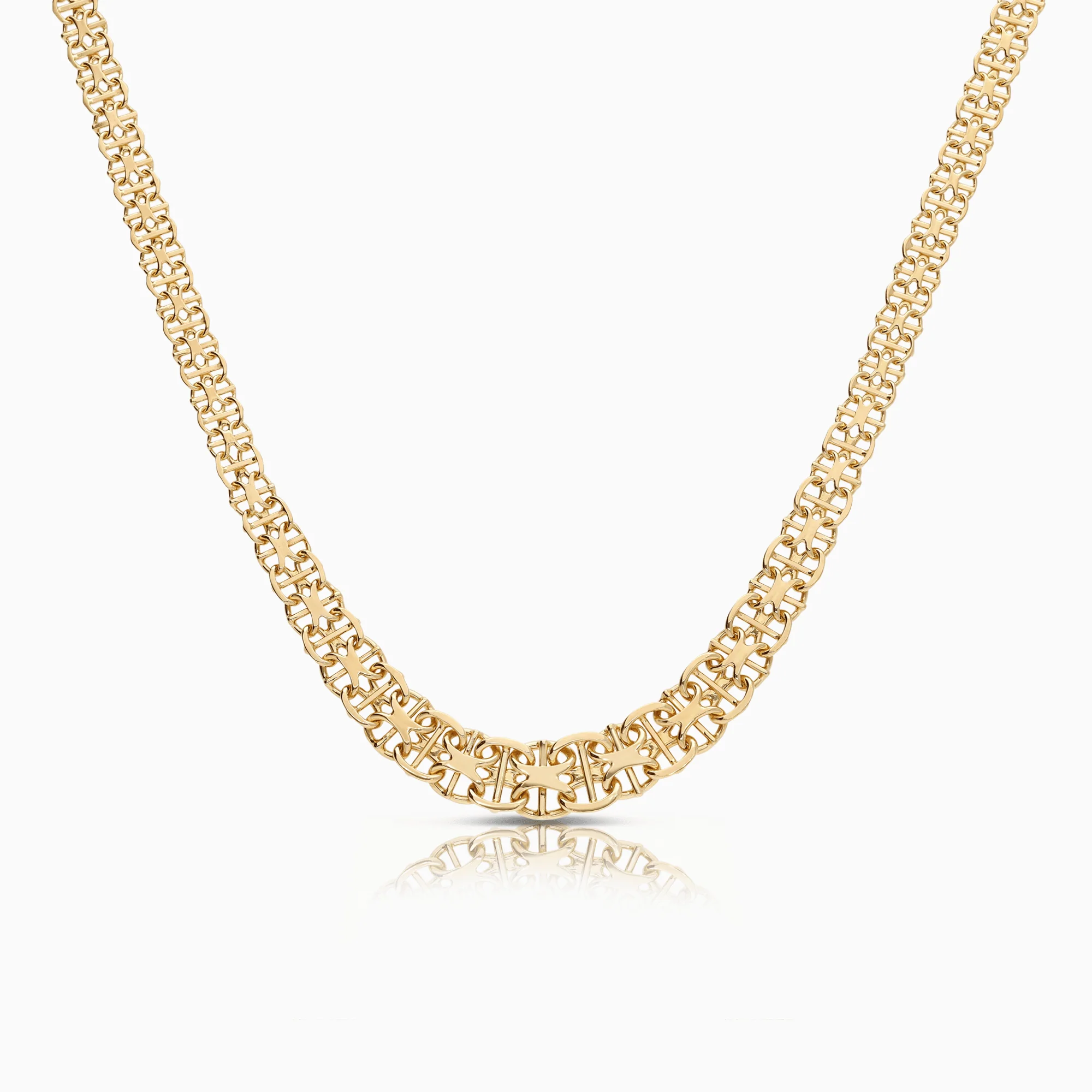 X-link necklace with bar 20.34g 18K gold
