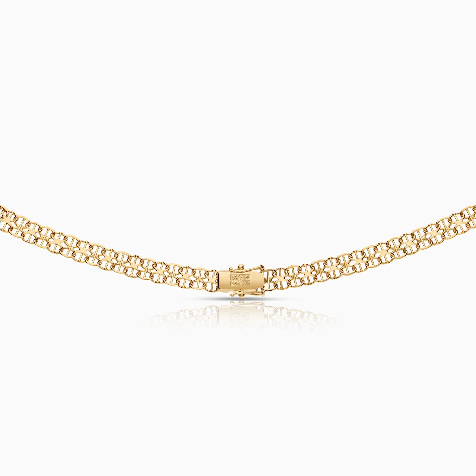 X-link necklace with bar 20.38g 18K gold - Image 2