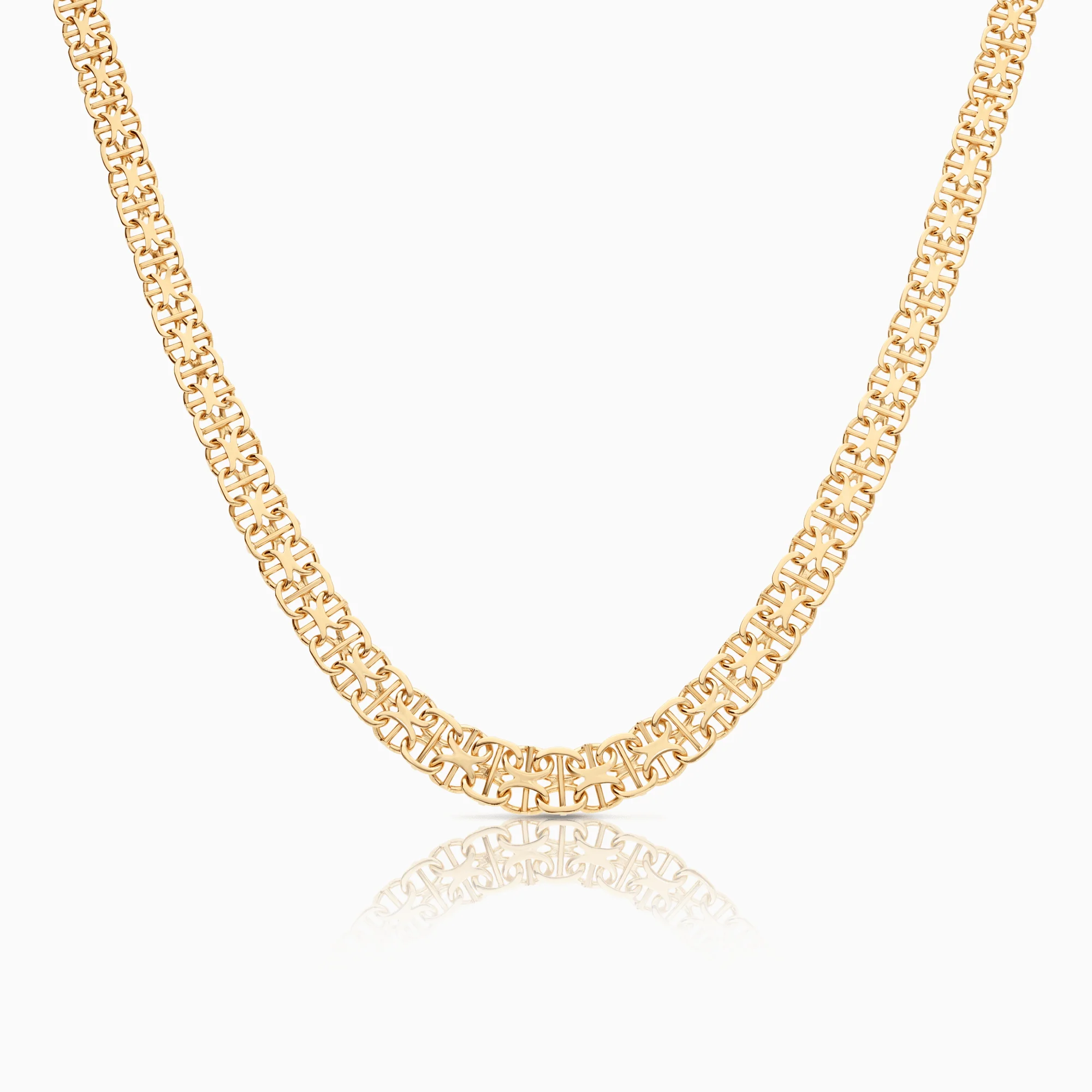 X-link necklace with bar 20.55g 18K gold