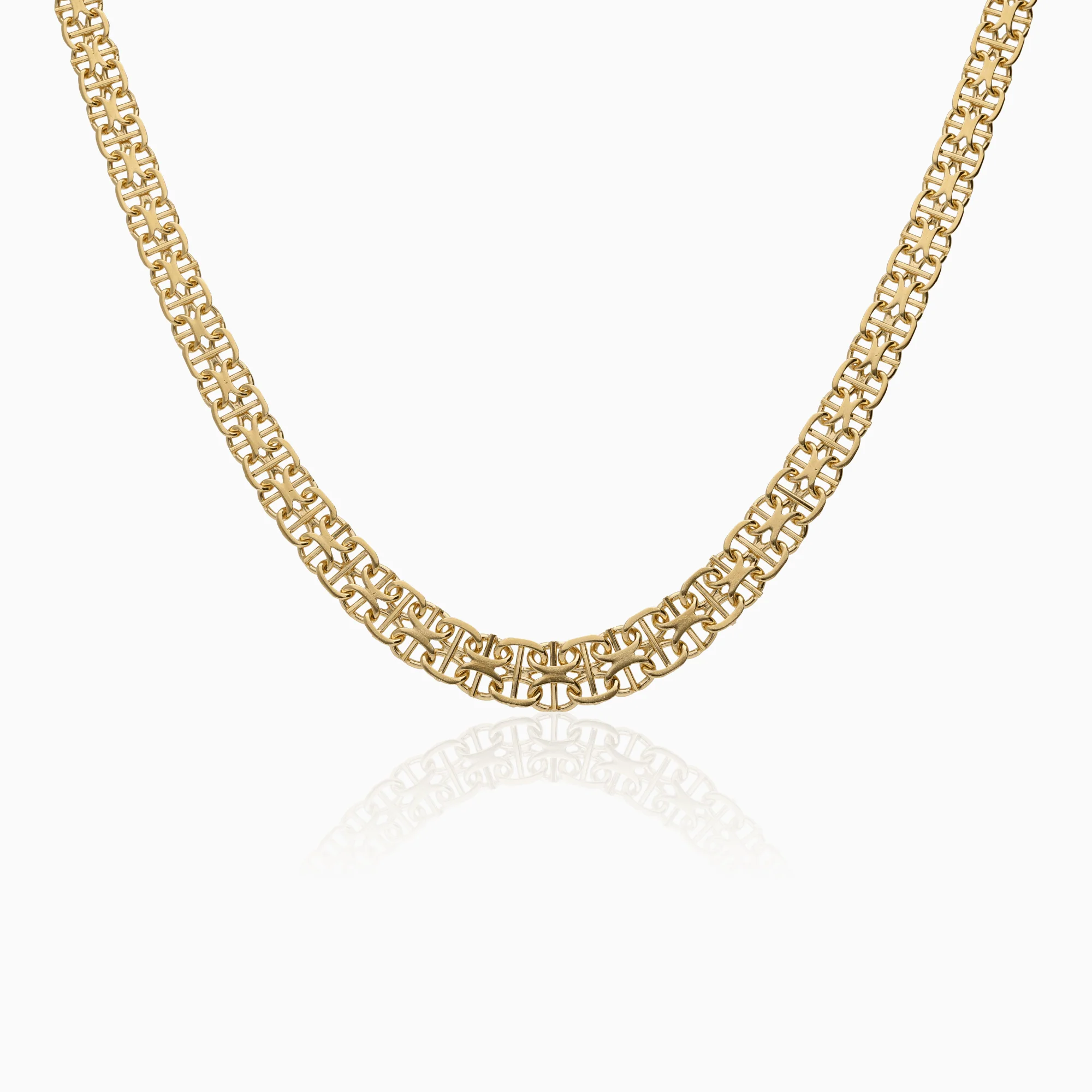 X-link necklace with bar 20.86g 18K gold