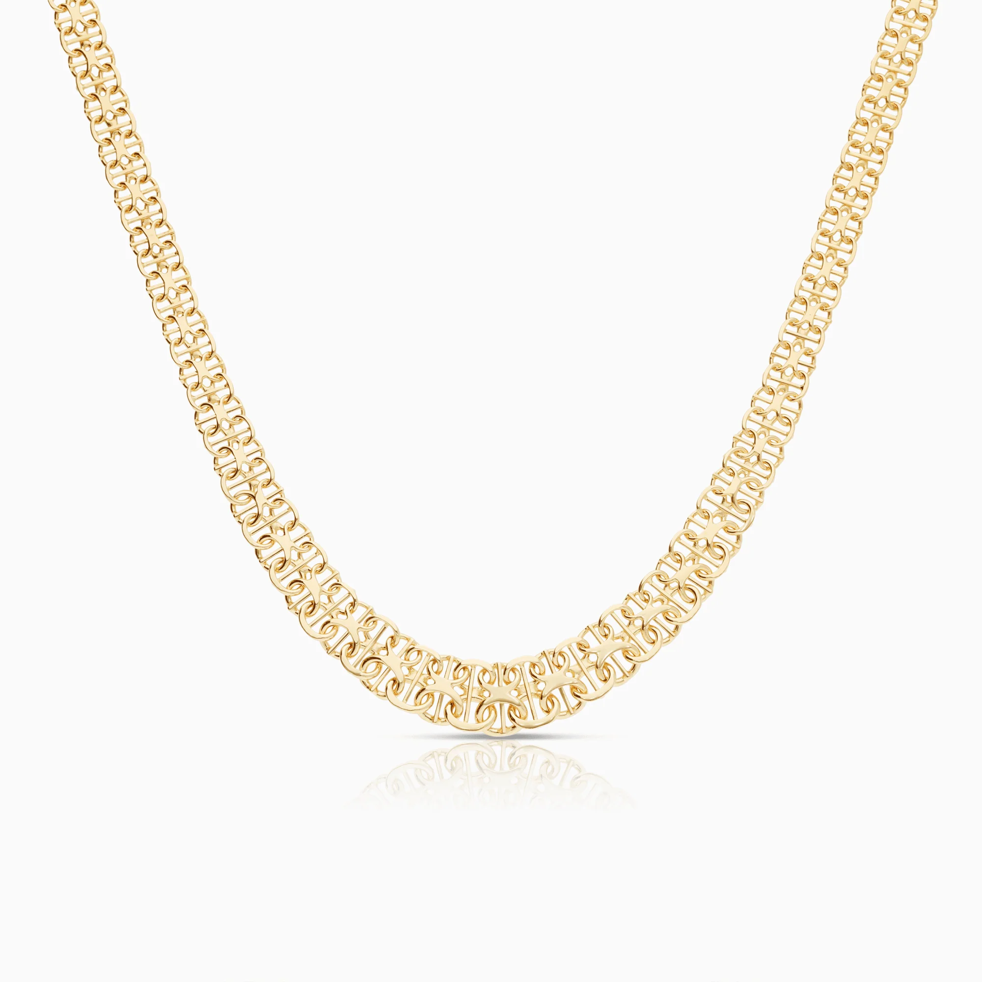 X-Link Necklace with Bar 21.17g 18K Gold