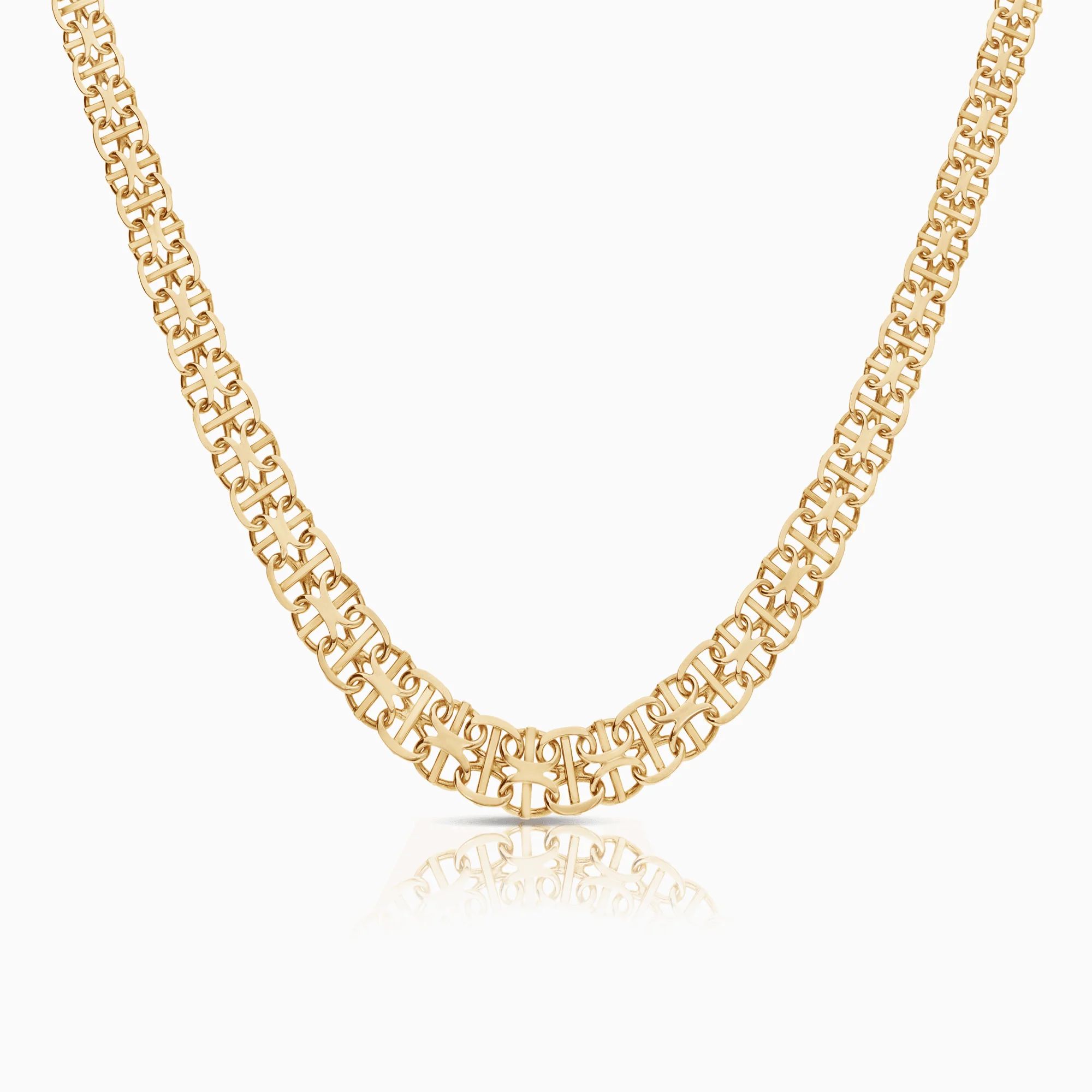 X-link necklace with bar 24.05g 18K gold
