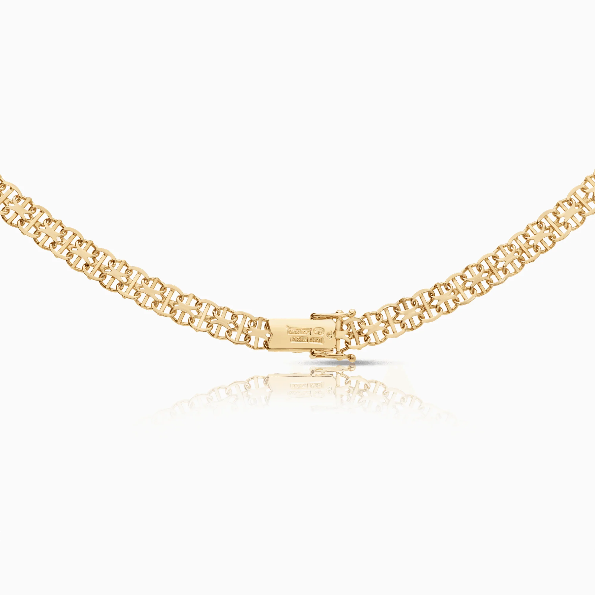 X-link necklace with bar 24.05g 18K gold - Image 2