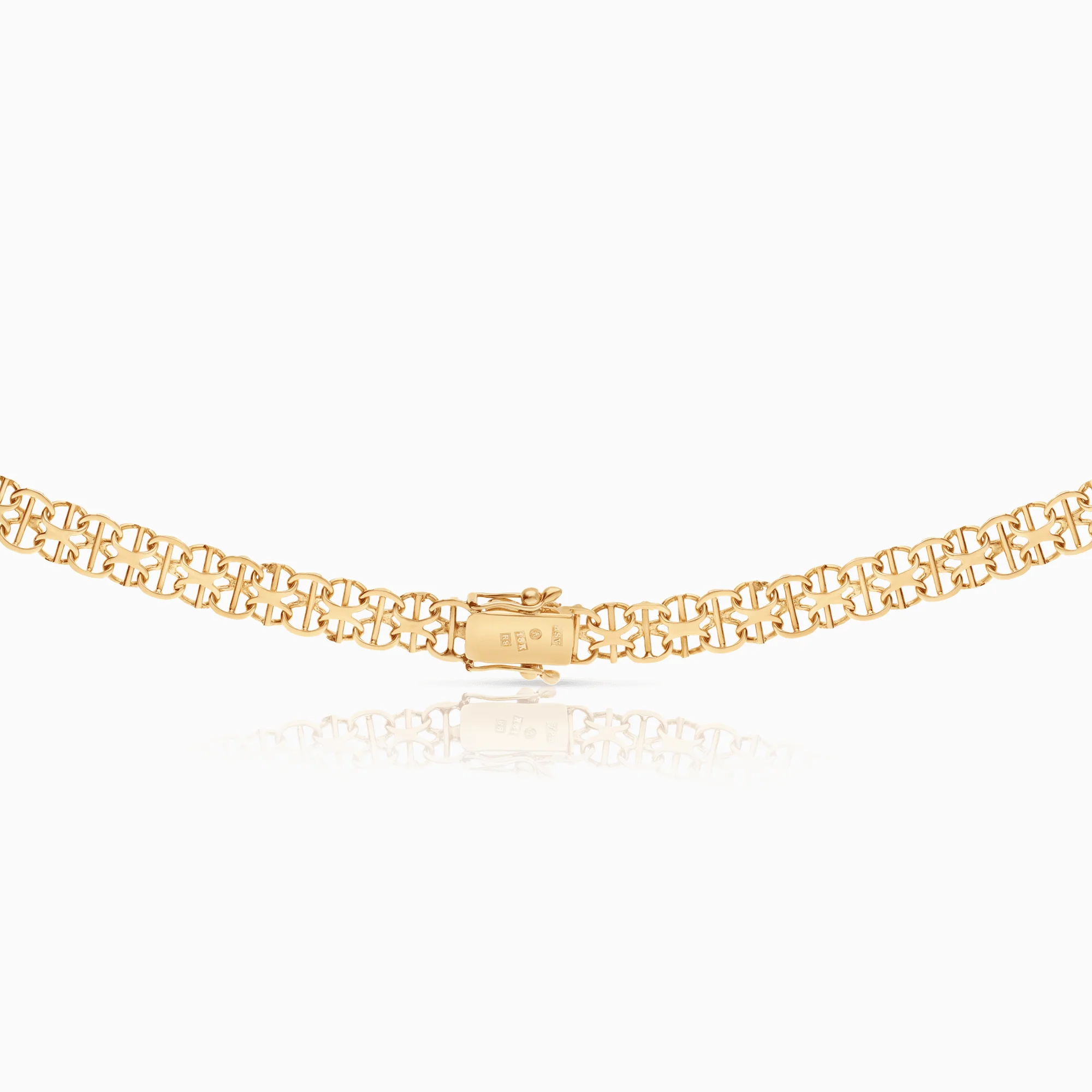 X-link necklace with bar 23.68g 18K gold - Image 2