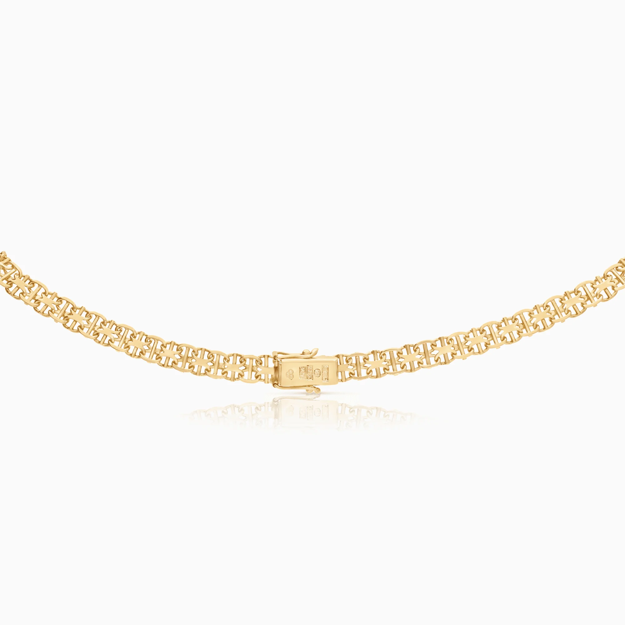X-link necklace with bar 25.99g 18K gold - Image 2