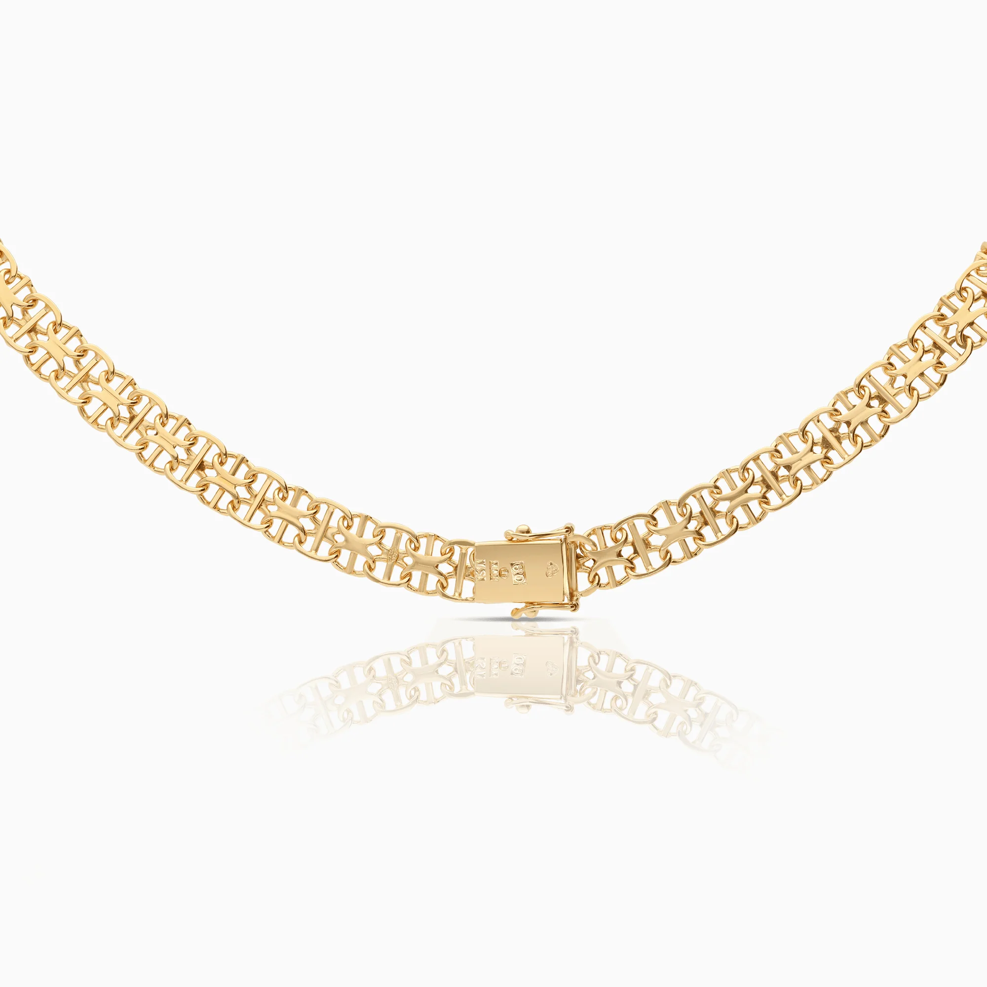 X-link necklace with bar 29.10g 18K gold - Image 2