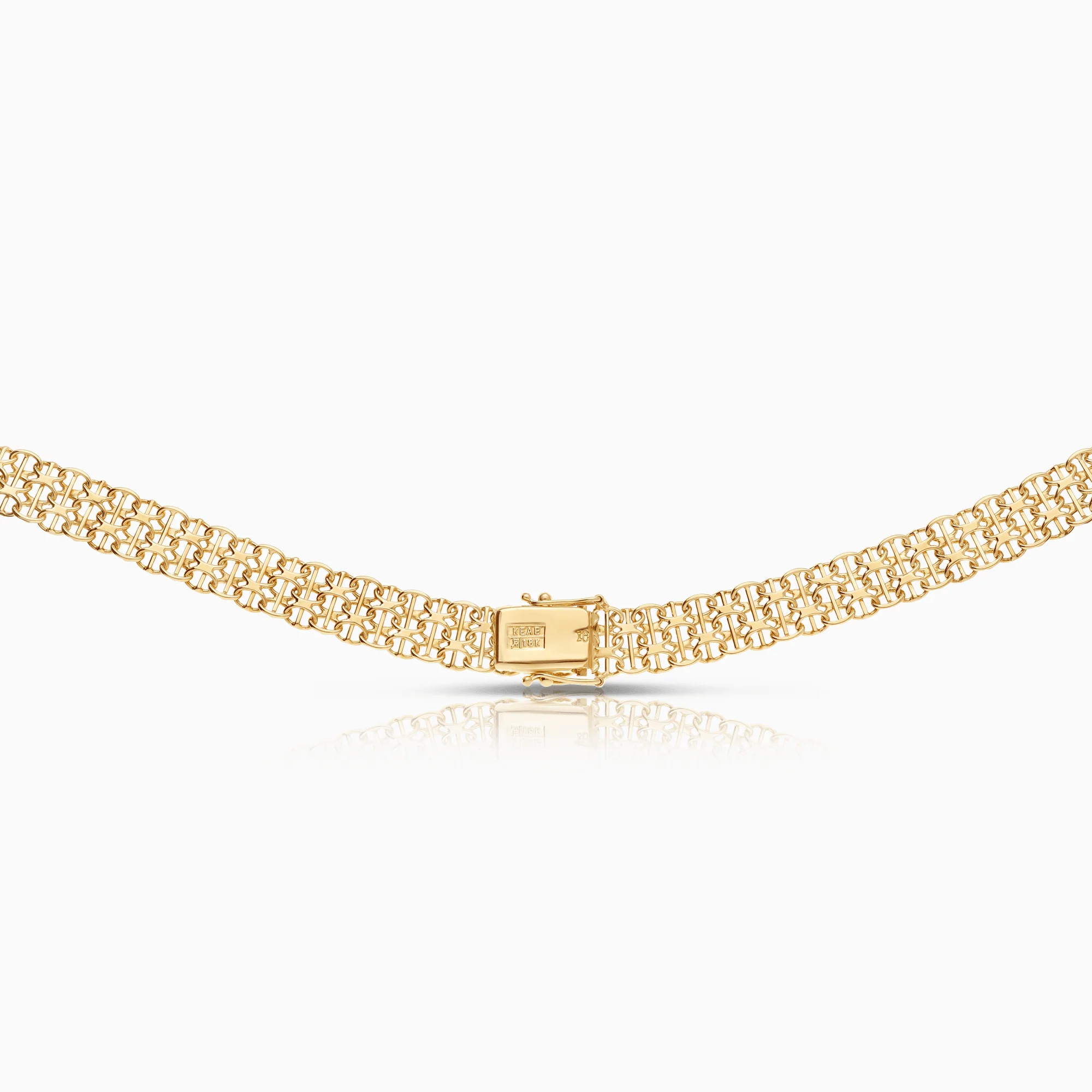X-Link Necklace with Bar 34.14g 18K Gold - Image 2