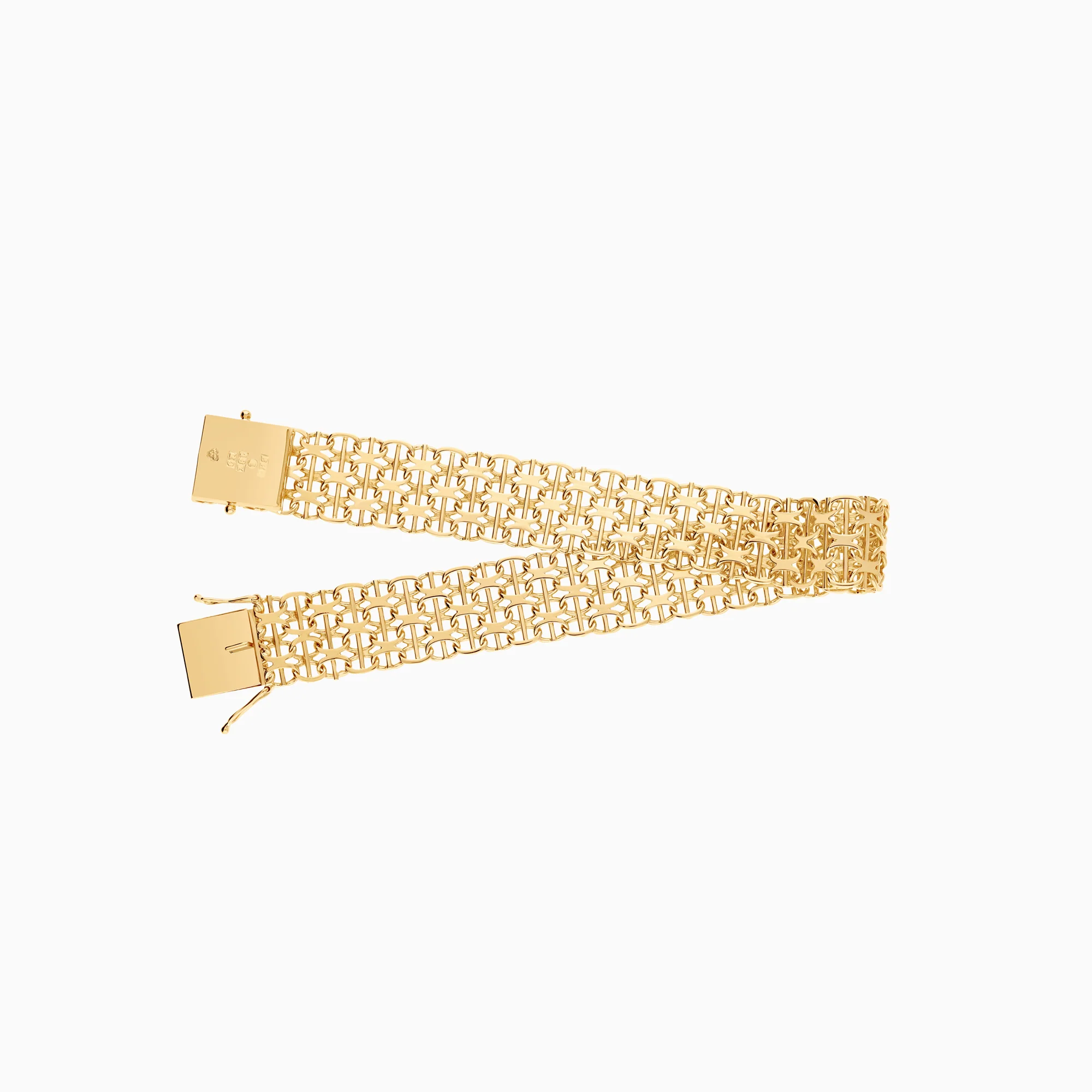 X-link with bar bracelet 19.31g 18K yellow gold - Image 2
