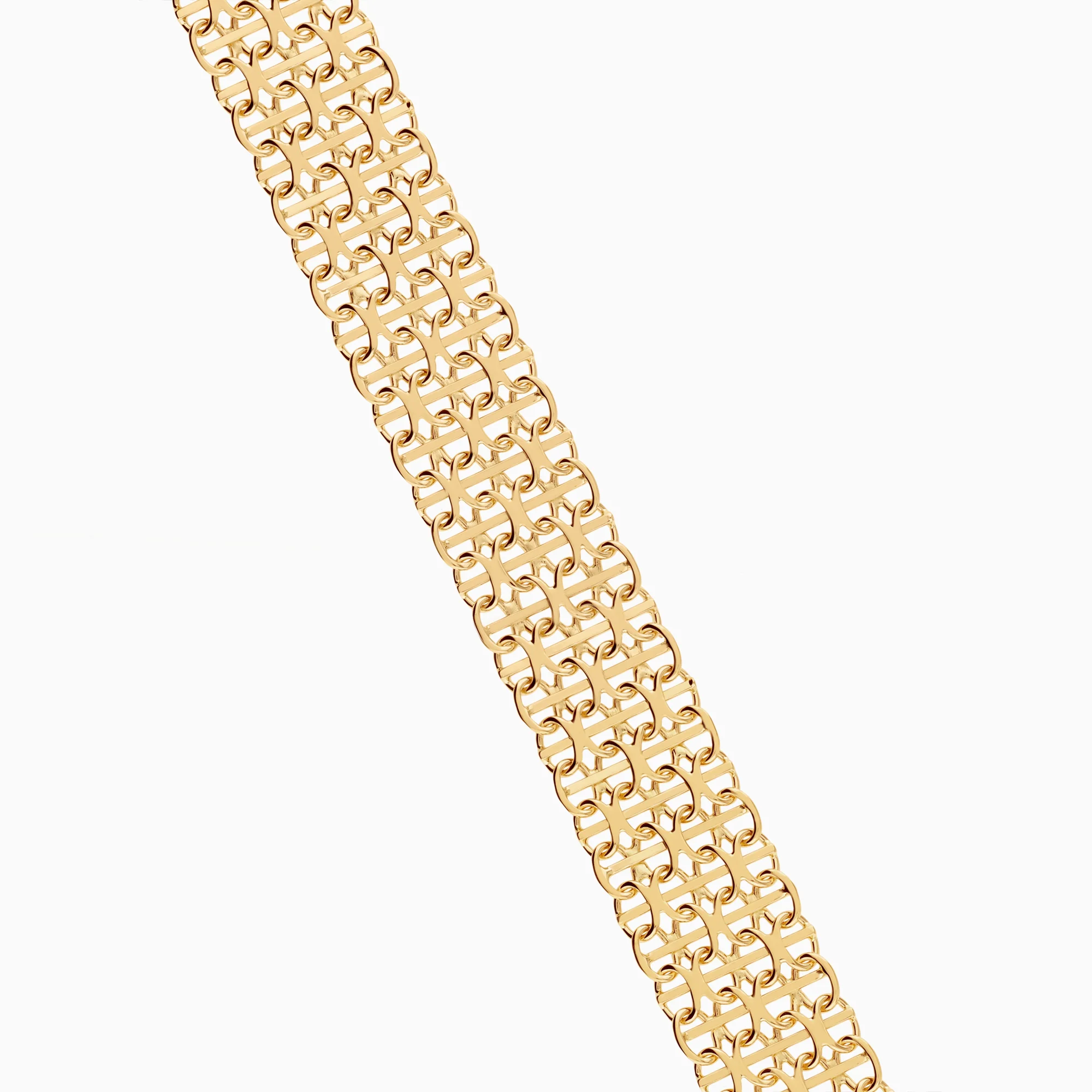 X-link with bar bracelet 19.41g 18K gold